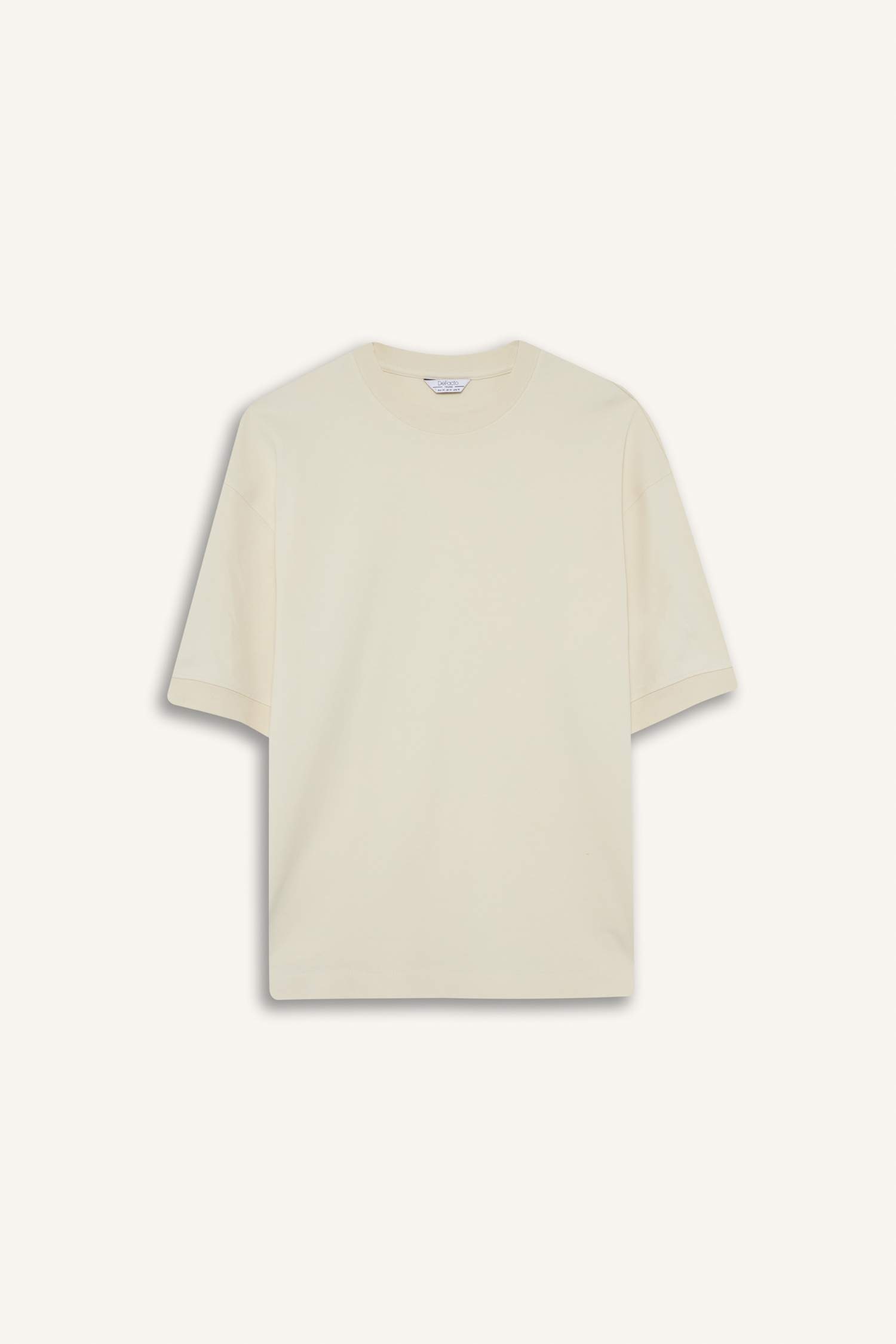 Loose Fit Rahat Kesim Bisiklet Yaka Ağır Kumaş Basic Düz Kısa Kollu Tişört