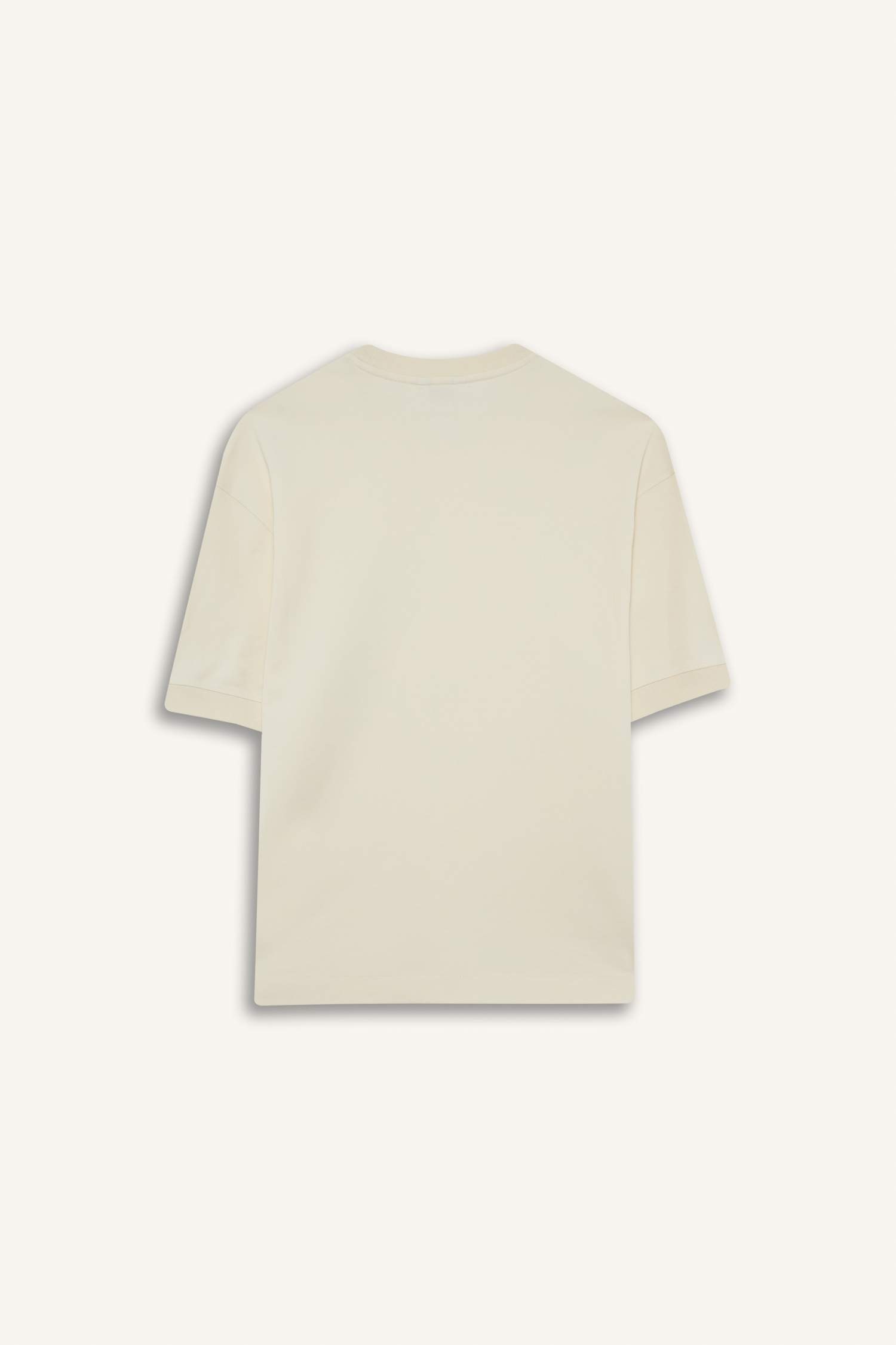 Loose Fit Rahat Kesim Bisiklet Yaka Ağır Kumaş Basic Düz Kısa Kollu Tişört