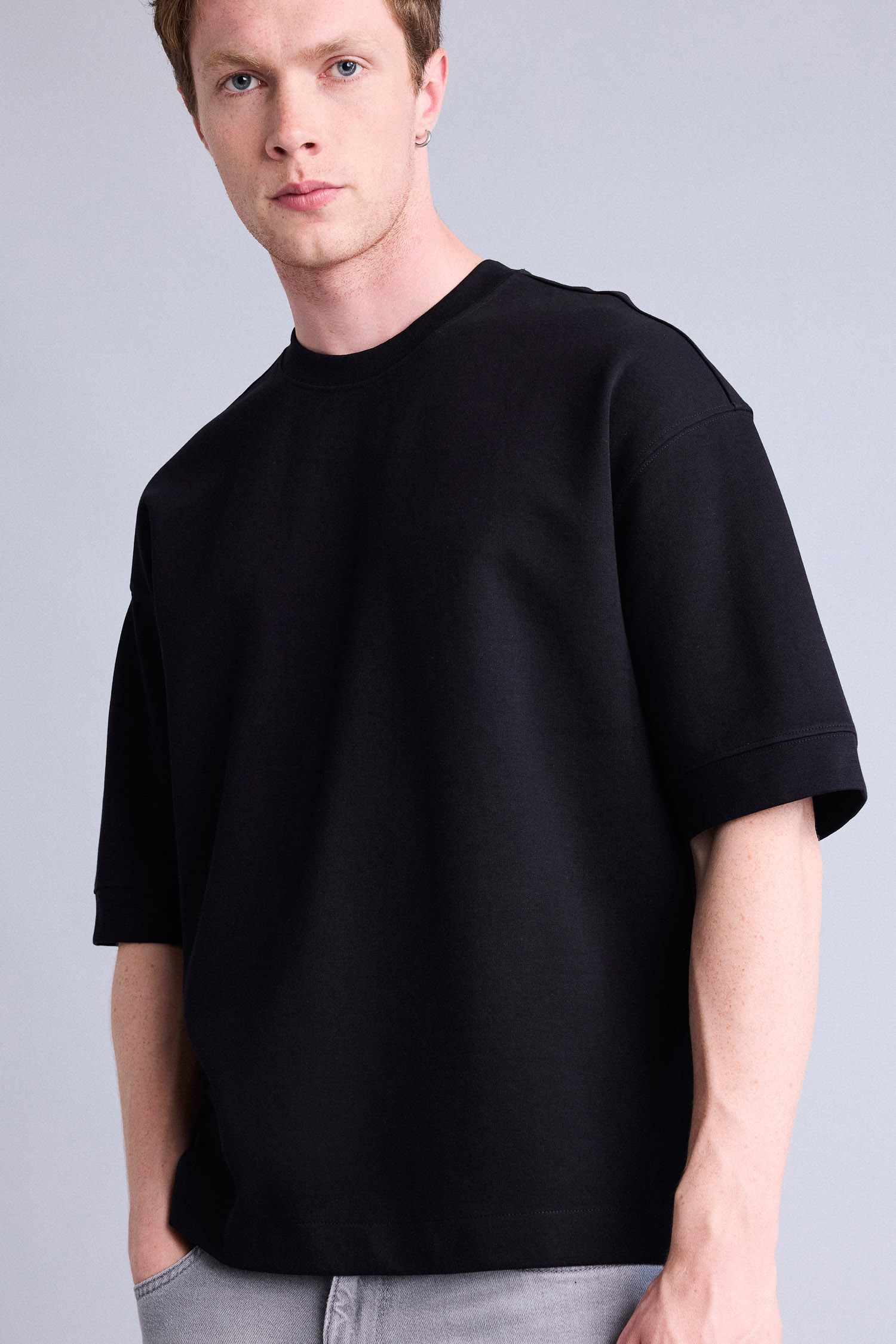 DeFacto Nefes Alabilir Loose Fit Kısa Kollu Basic Tişört