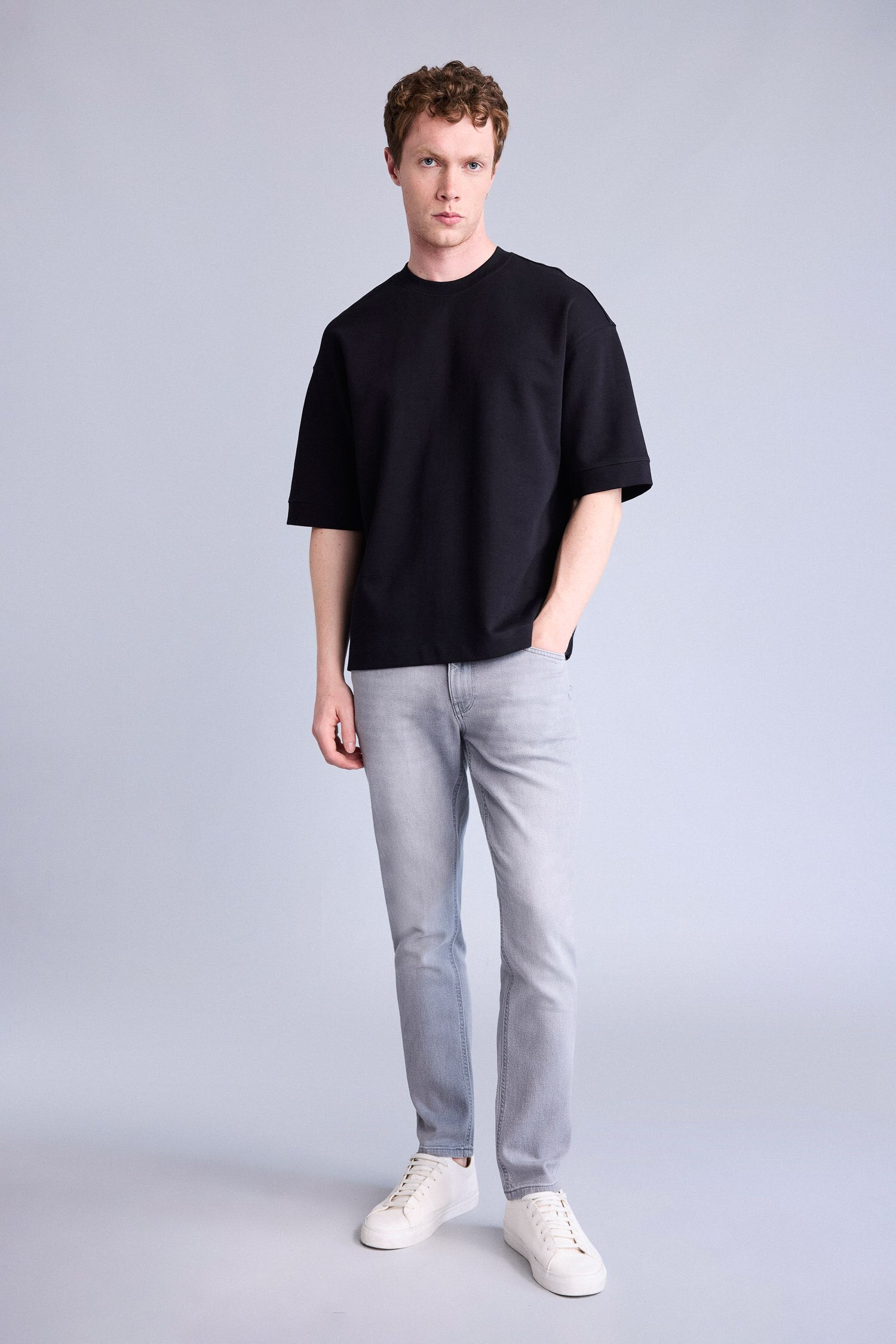DeFacto Nefes Alabilir Loose Fit Kısa Kollu Basic Tişört görsel 2