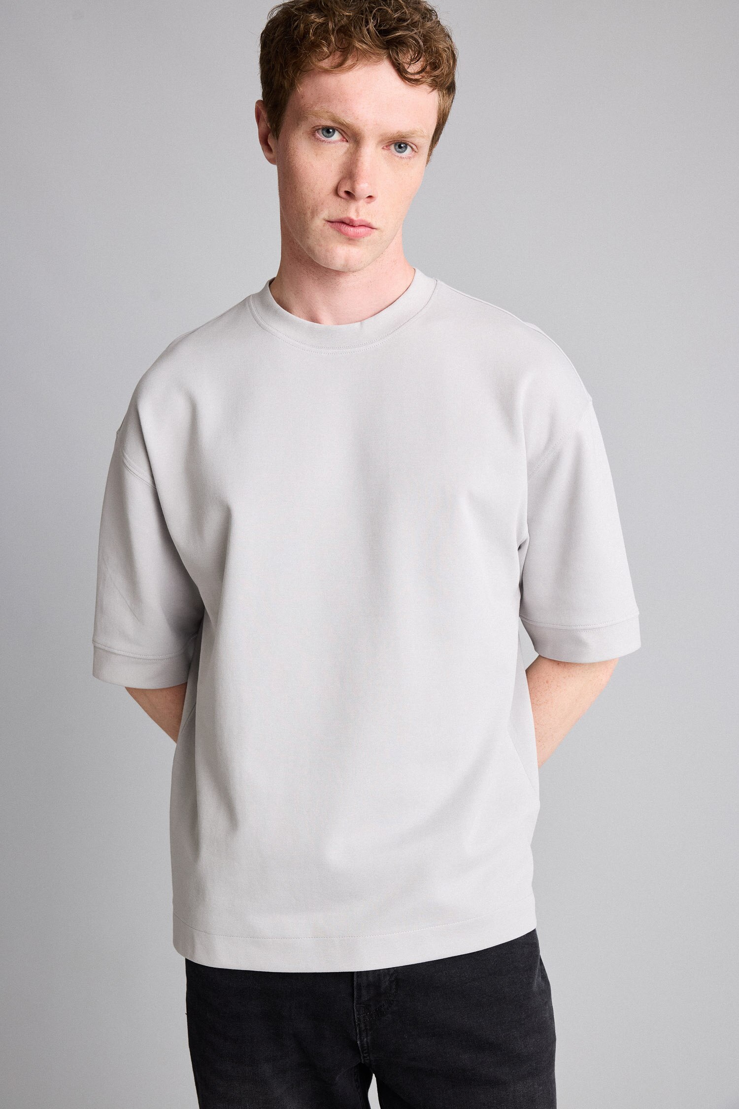 DeFacto Nefes Alabilir Loose Fit Kısa Kollu Basic Tişört