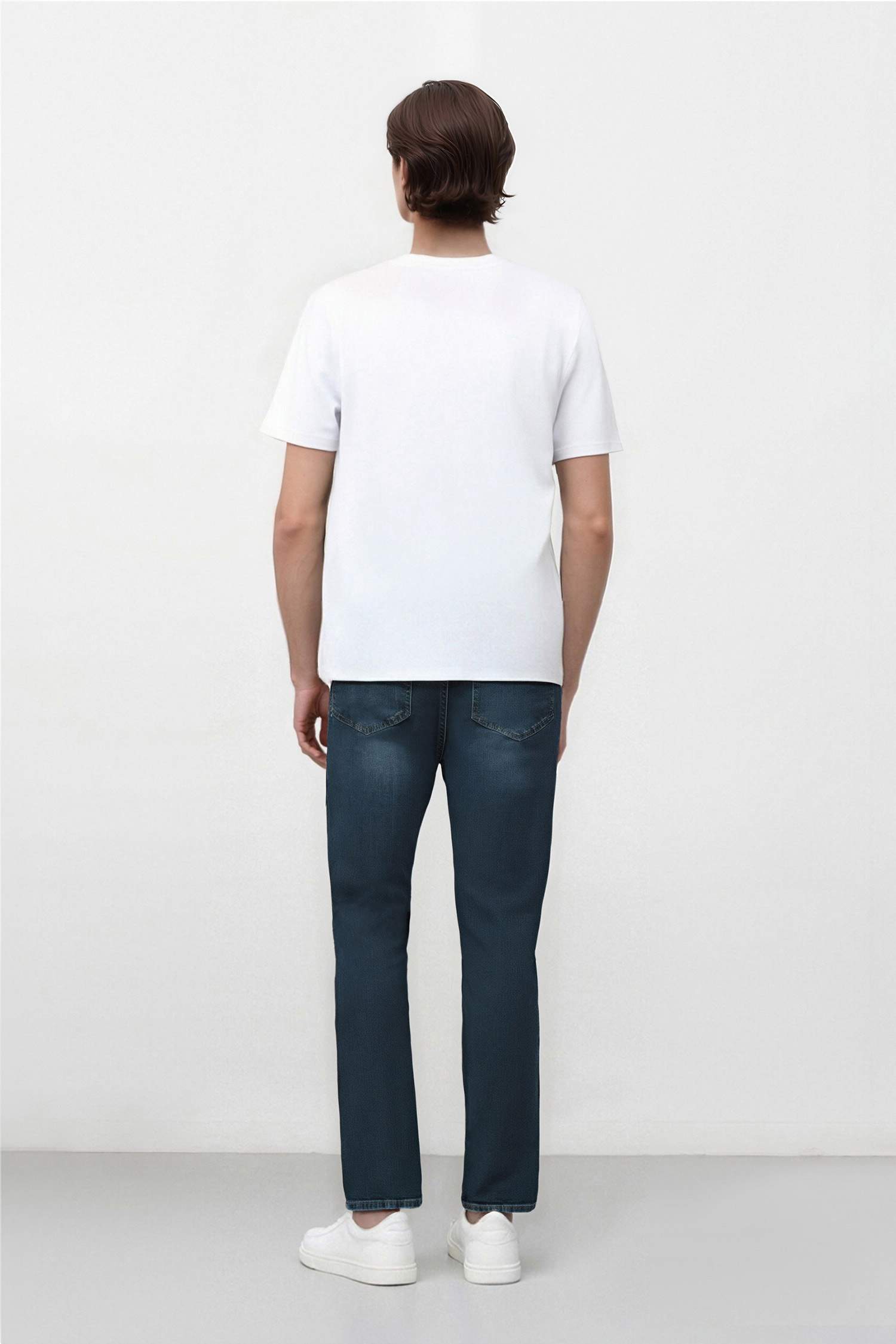 بنطلون جينز بيدرو سليم فيت بخصر عادي