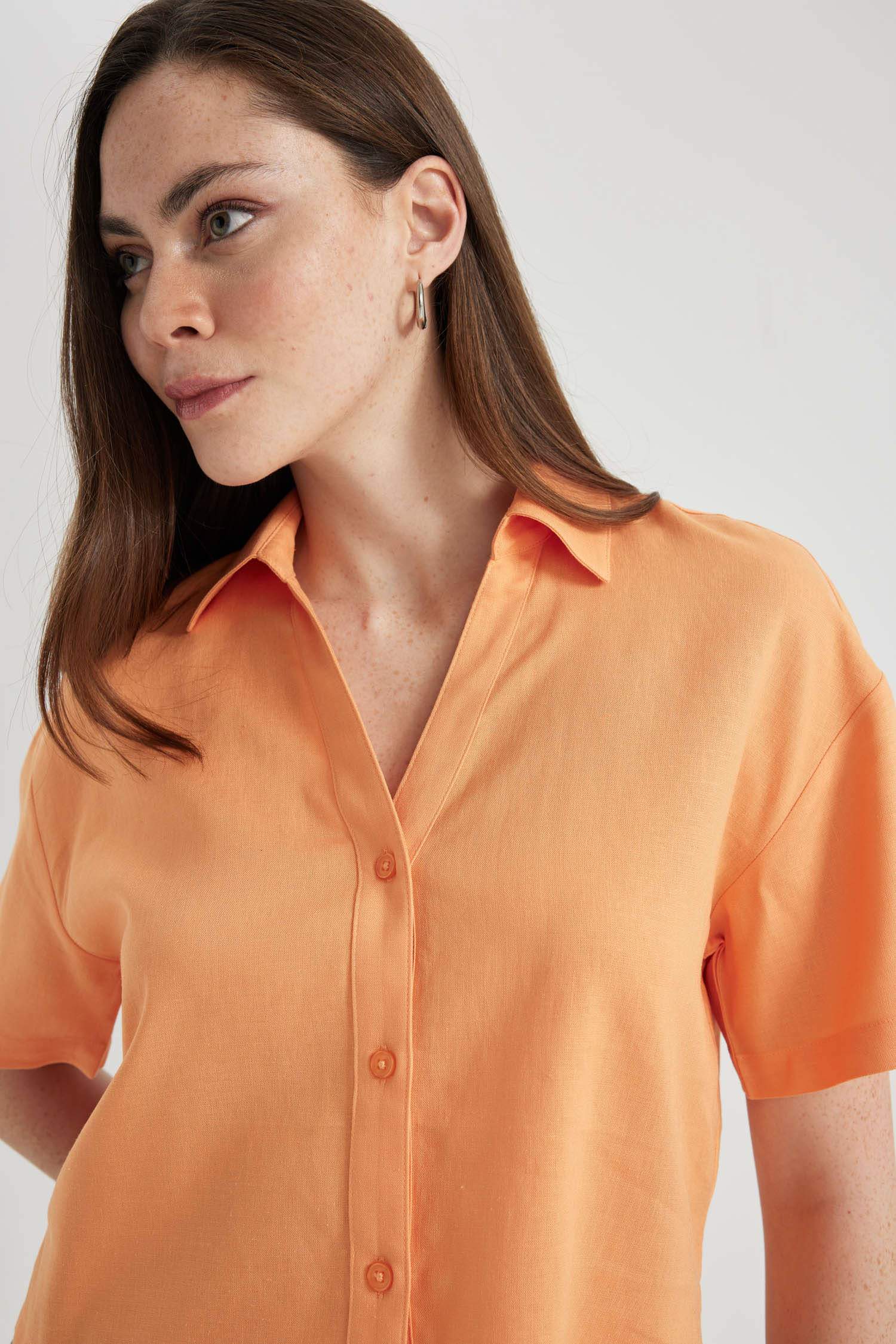 Рубашка оверсайз с коротким рукавом