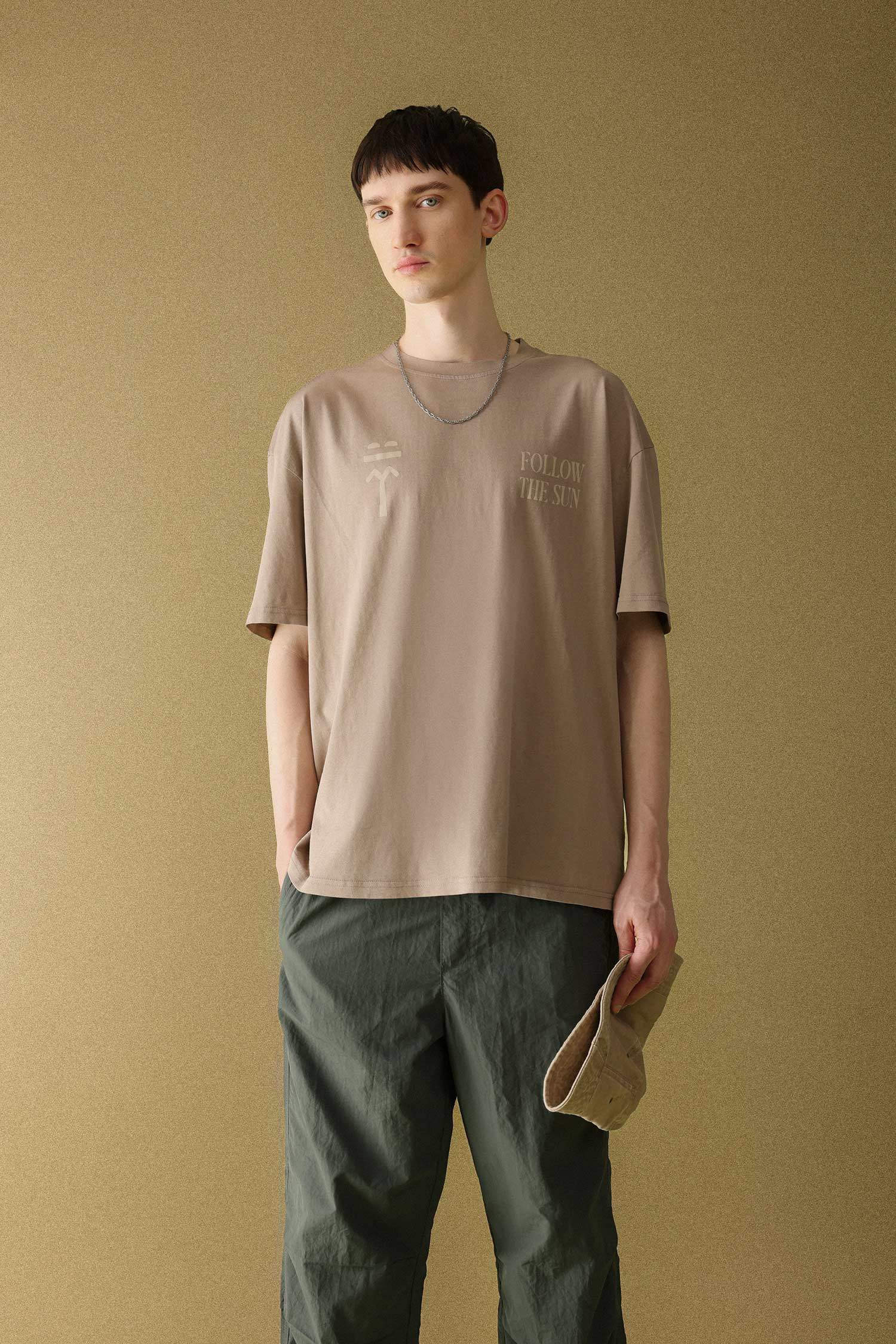 T-Shirt Oversize Manches Courtes Col Rond Imprimé Dos