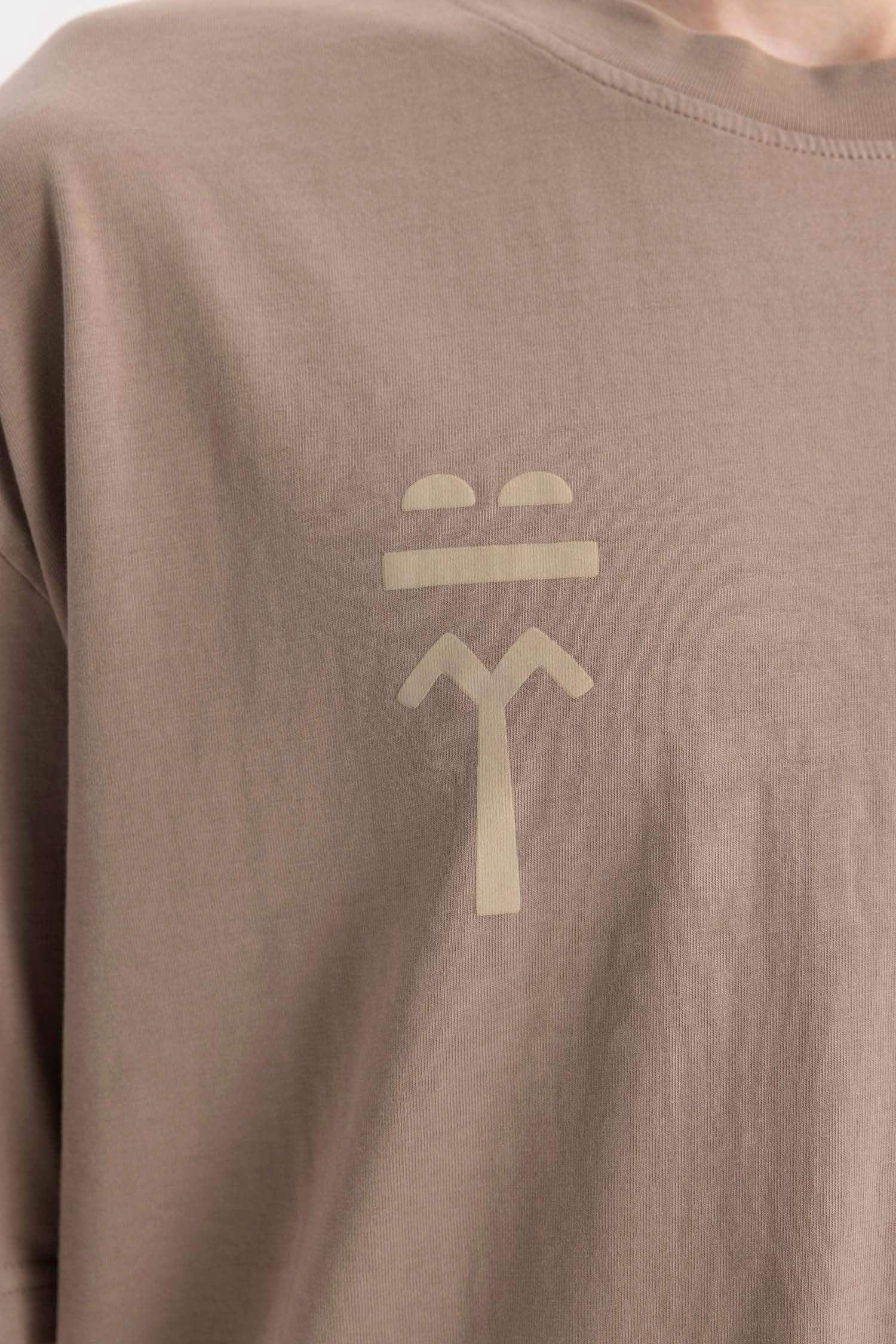 T-Shirt Oversize Manches Courtes Col Rond Imprimé Dos