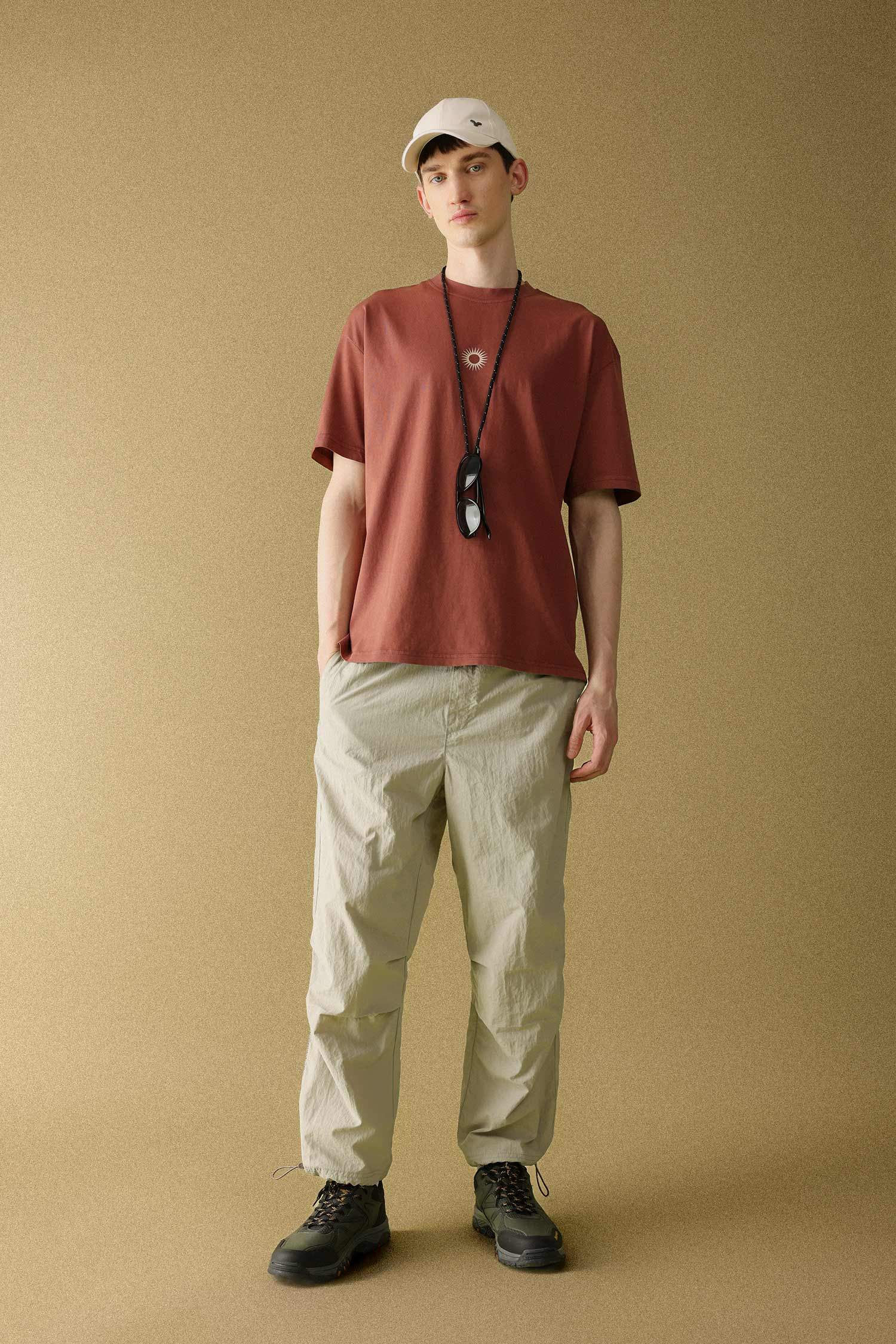 Oversize Fit Crew Neck Back Printed T-Shirt