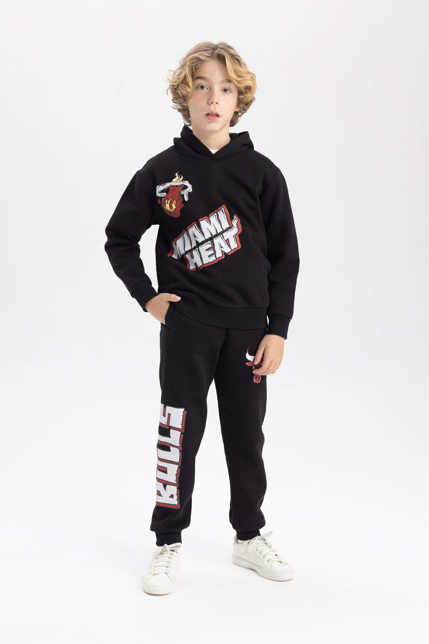 Штаны NBA Chicago Bulls из плотной ткани для мальчиков