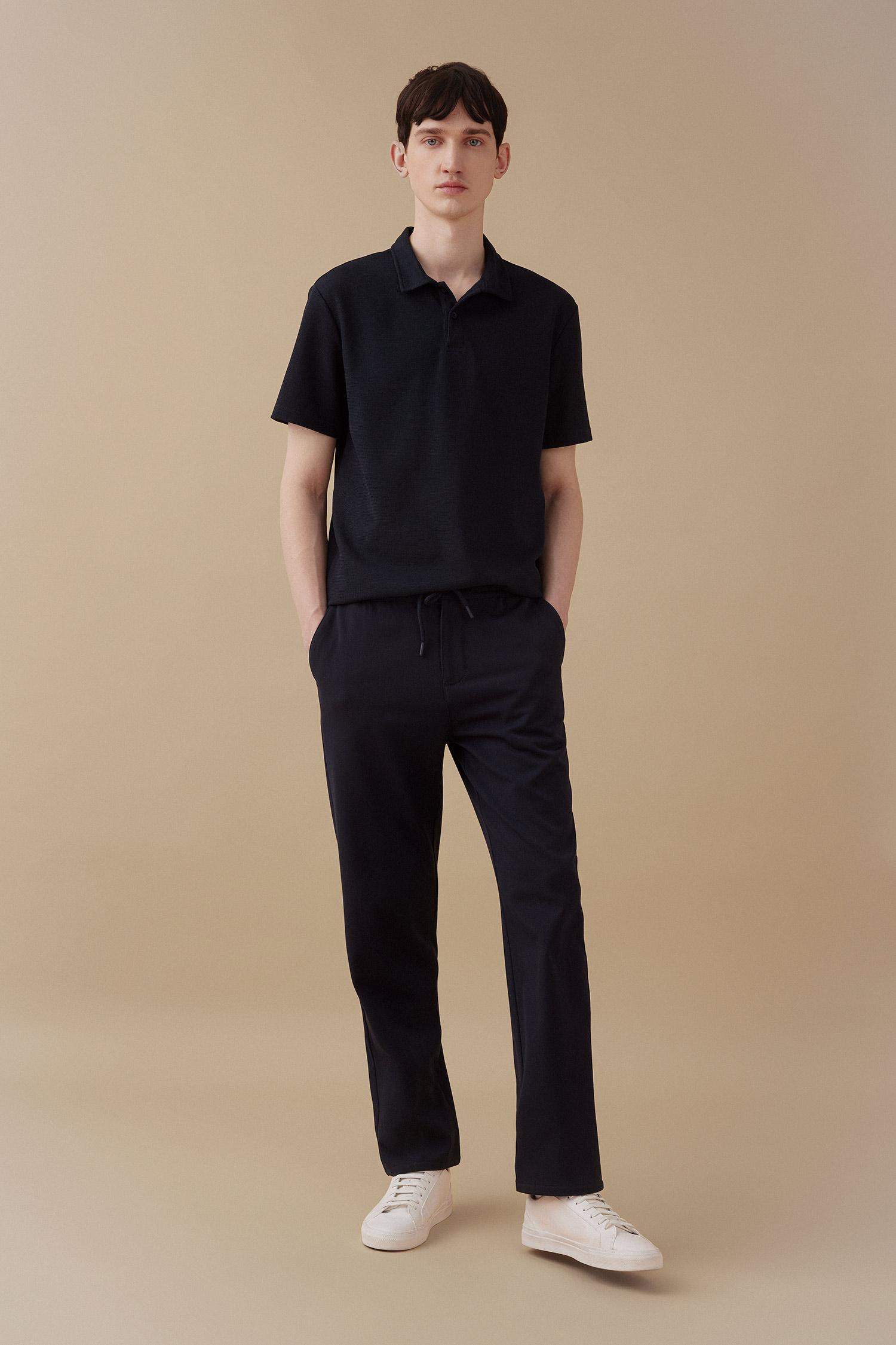 T-Shirt Polo Coupe Régulière à Manches Courtes