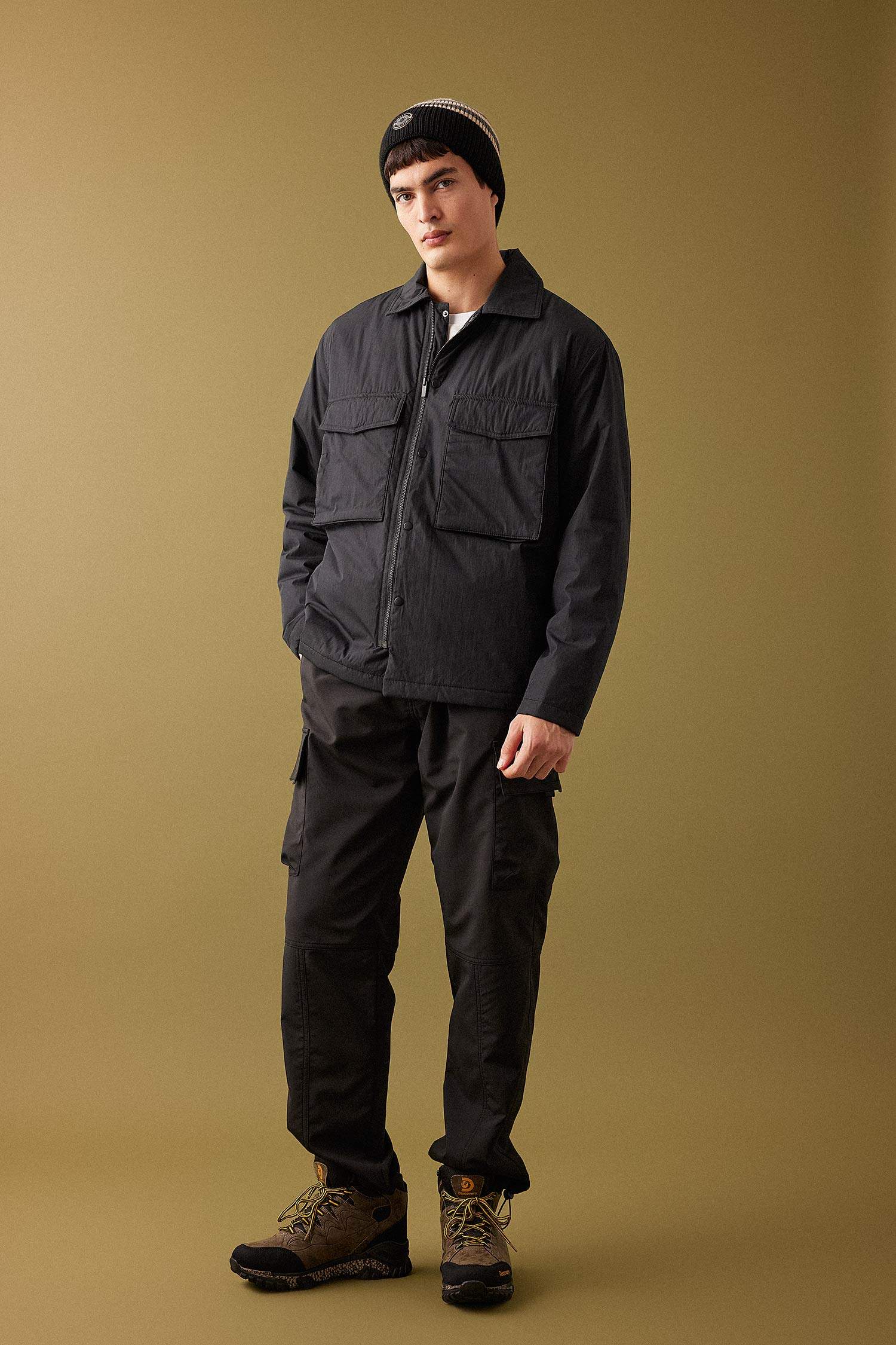 Relax Fit Polo Yaka Gömlek Ceket