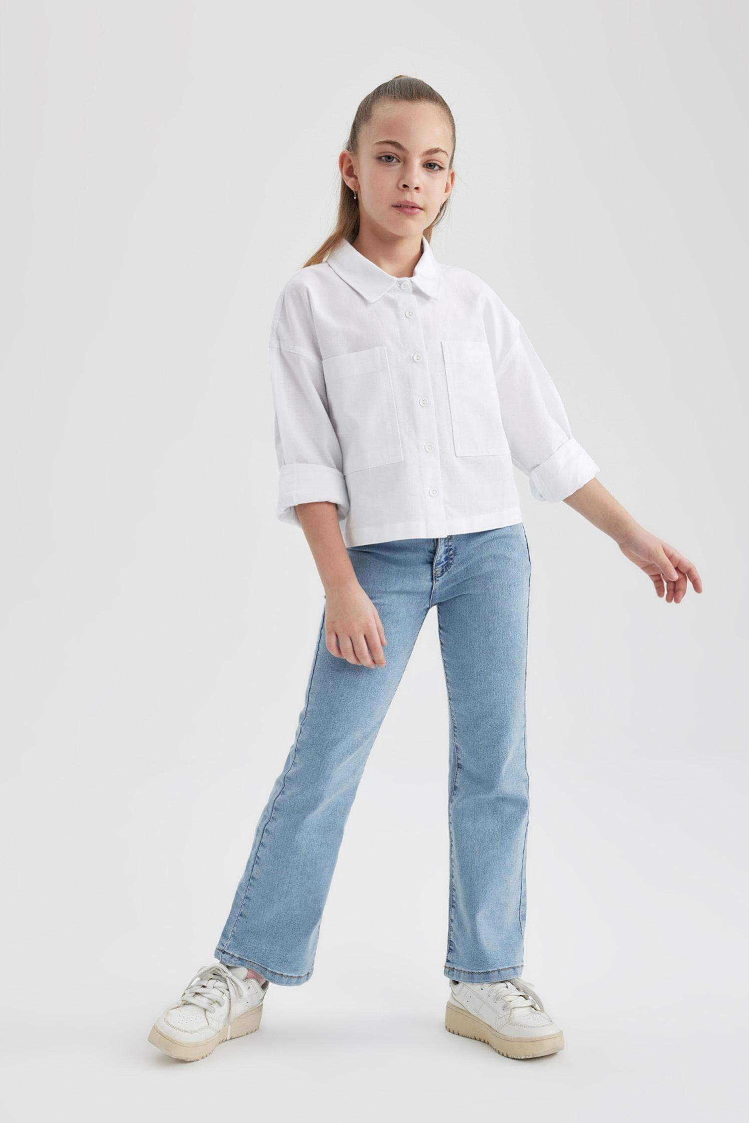 بنطلون شارلستون بناتي بجيب