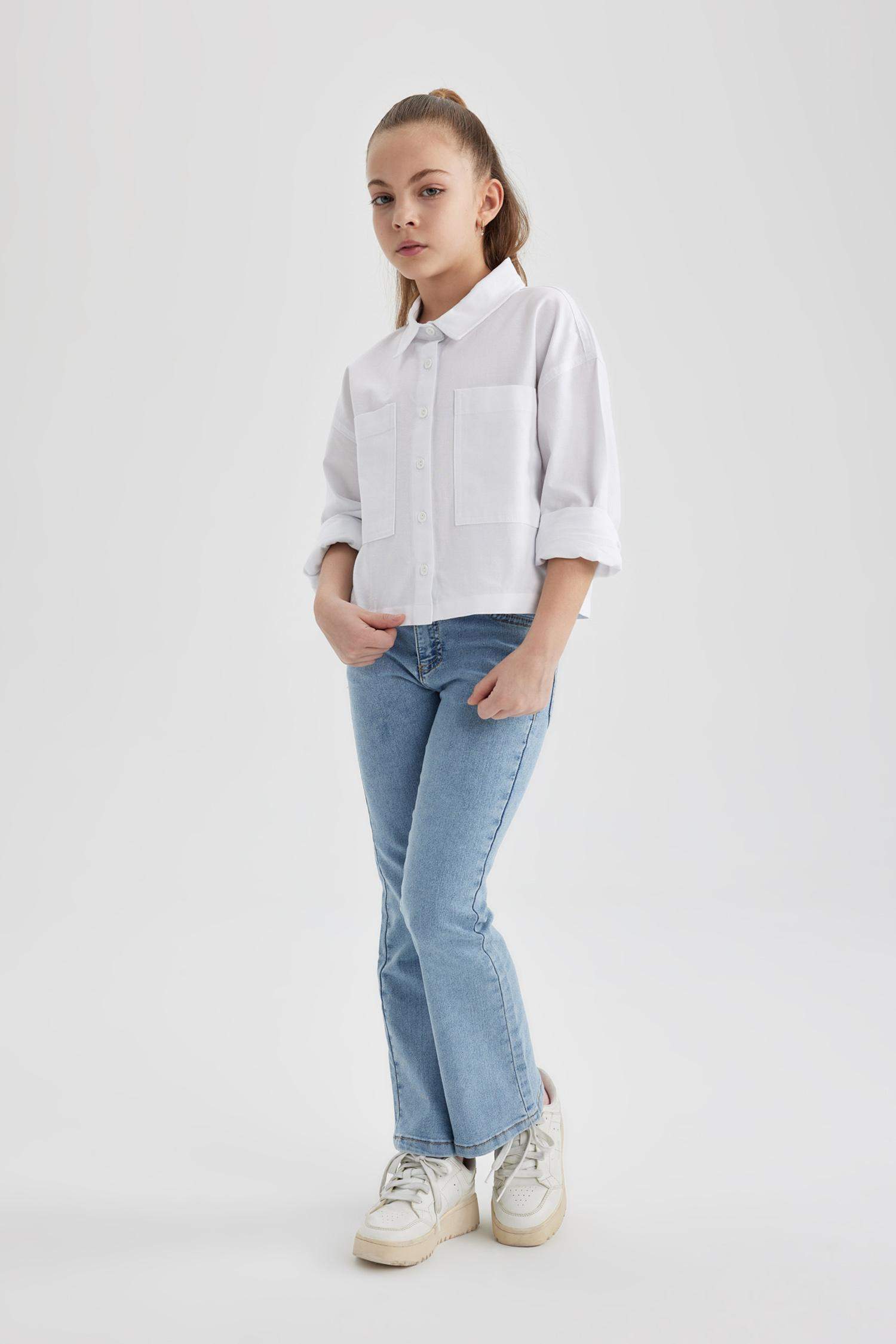 بنطلون شارلستون بناتي بجيب