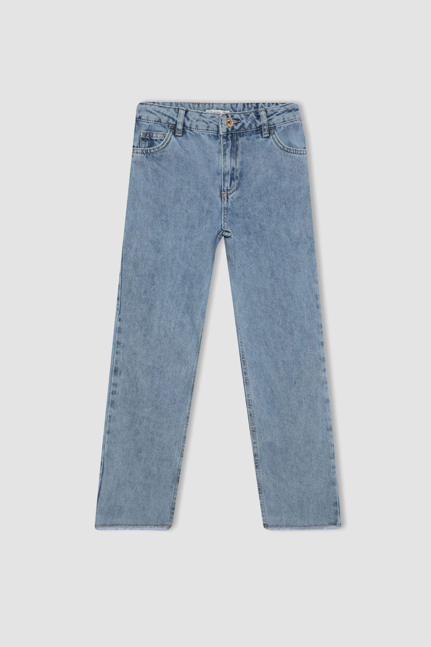 Kız Çocuk Straight Fit Standart Paça Jean Pantolon