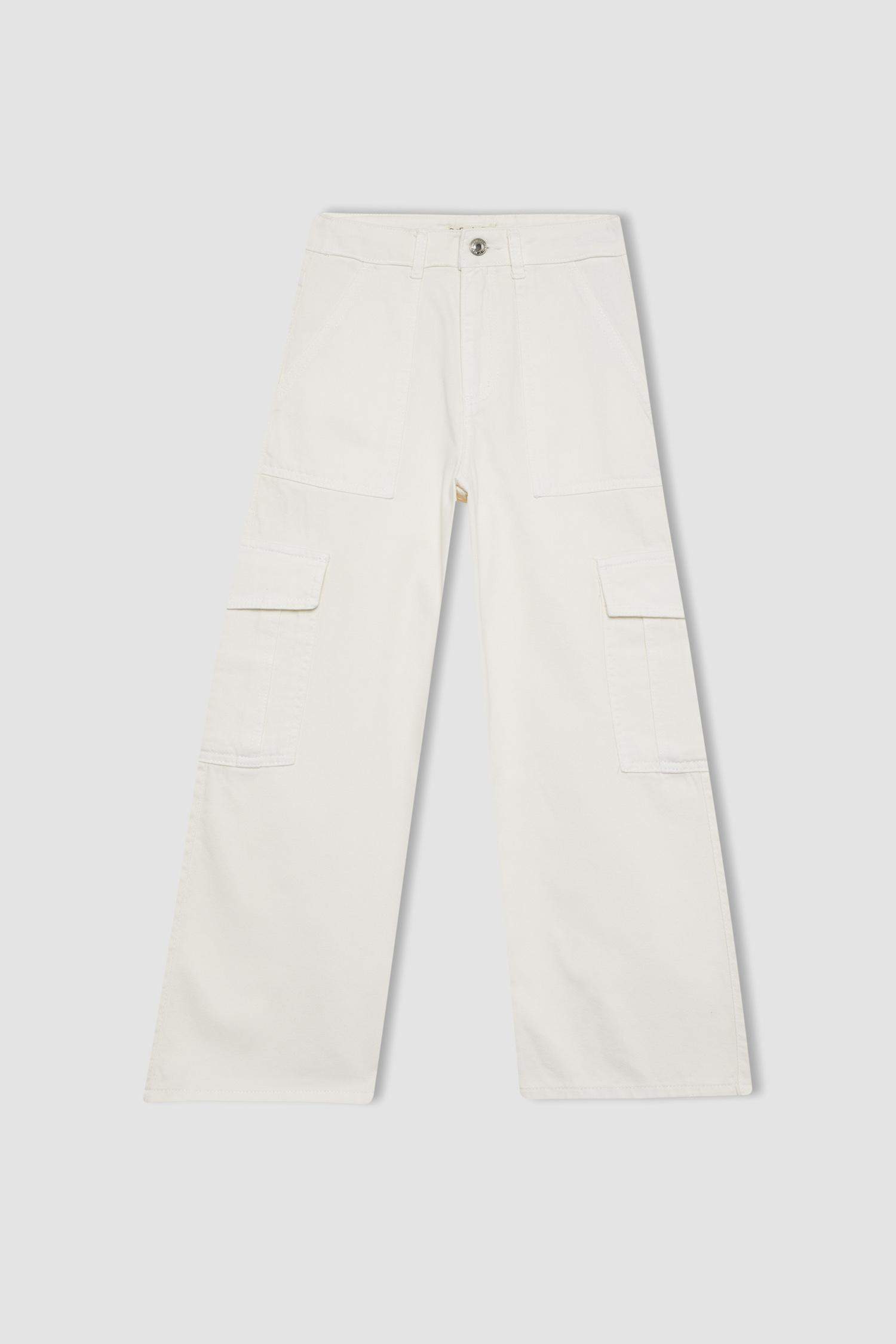 Girl Cargo Fit Wide Leg Trousers