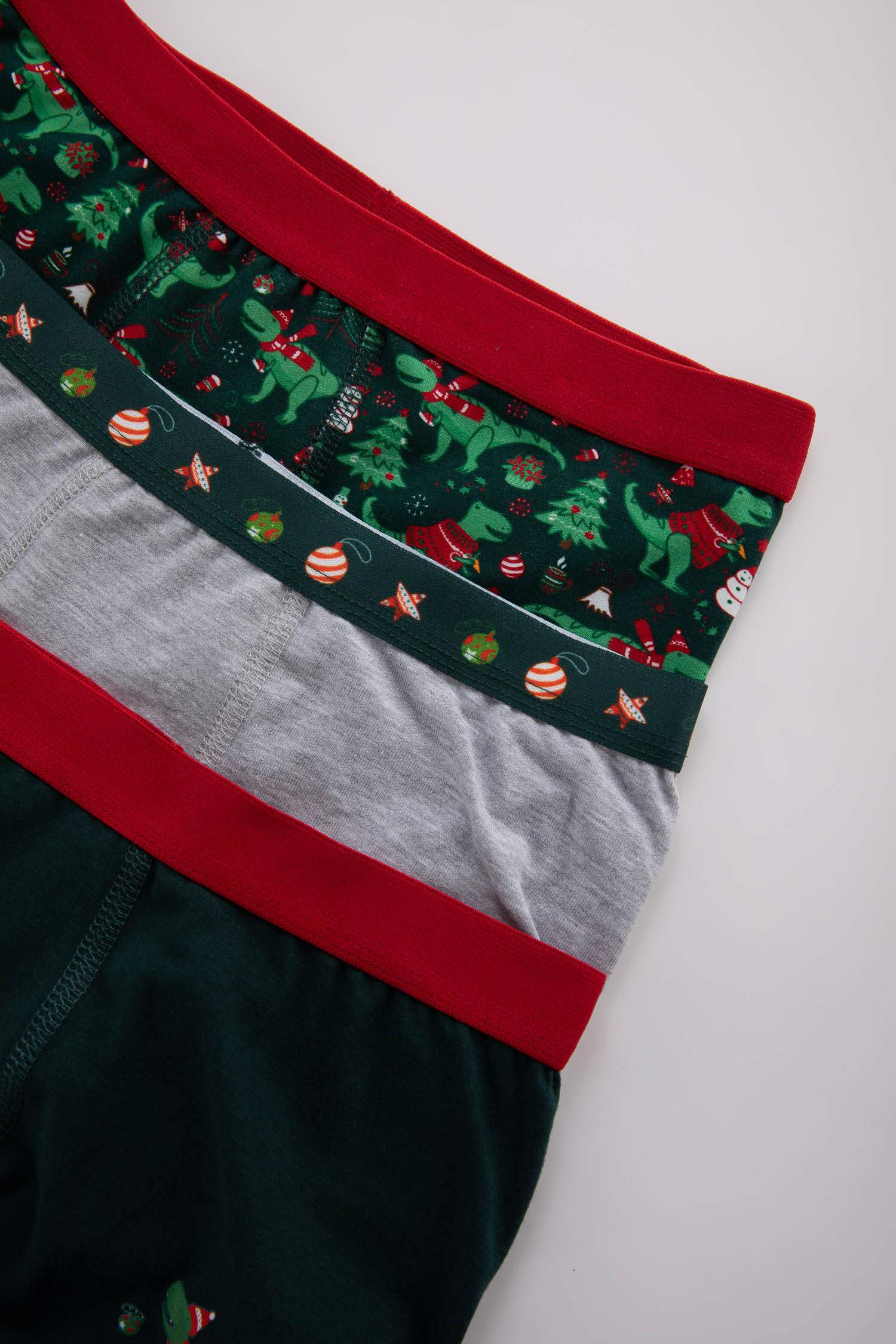 Erkek Çocuk Yılbaşı Temalı 3'lü Boxer