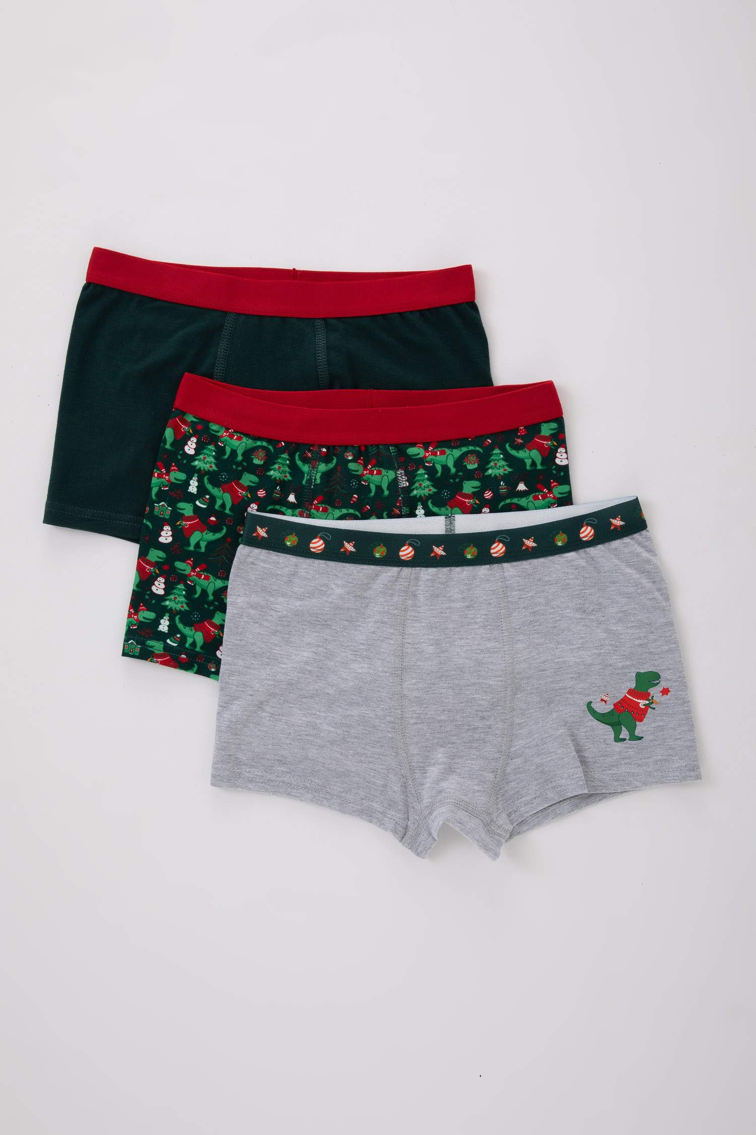 Erkek Çocuk Yılbaşı Temalı 3'lü Boxer