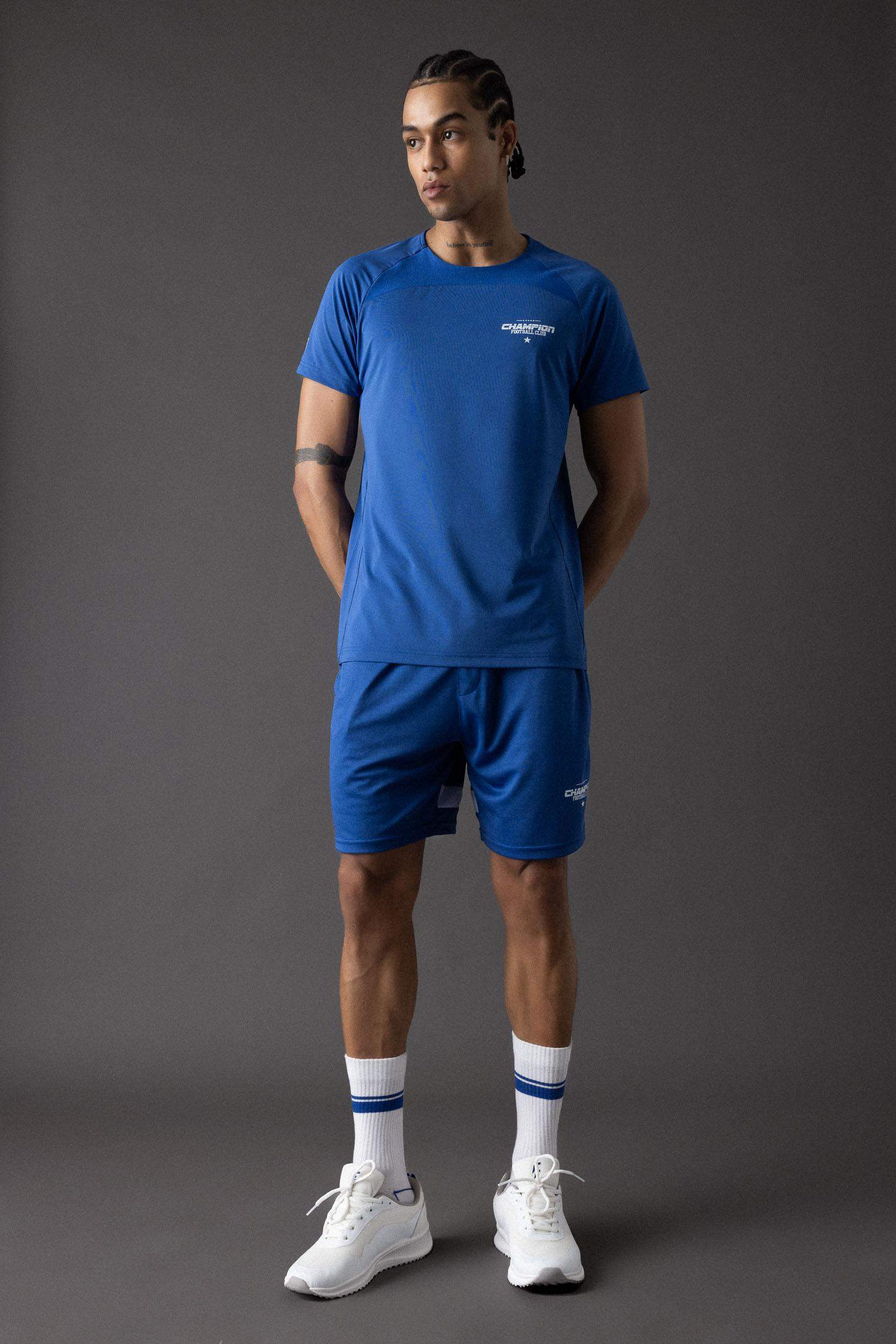 Slim Fit Crew Neck Printed Sports T-Shirt