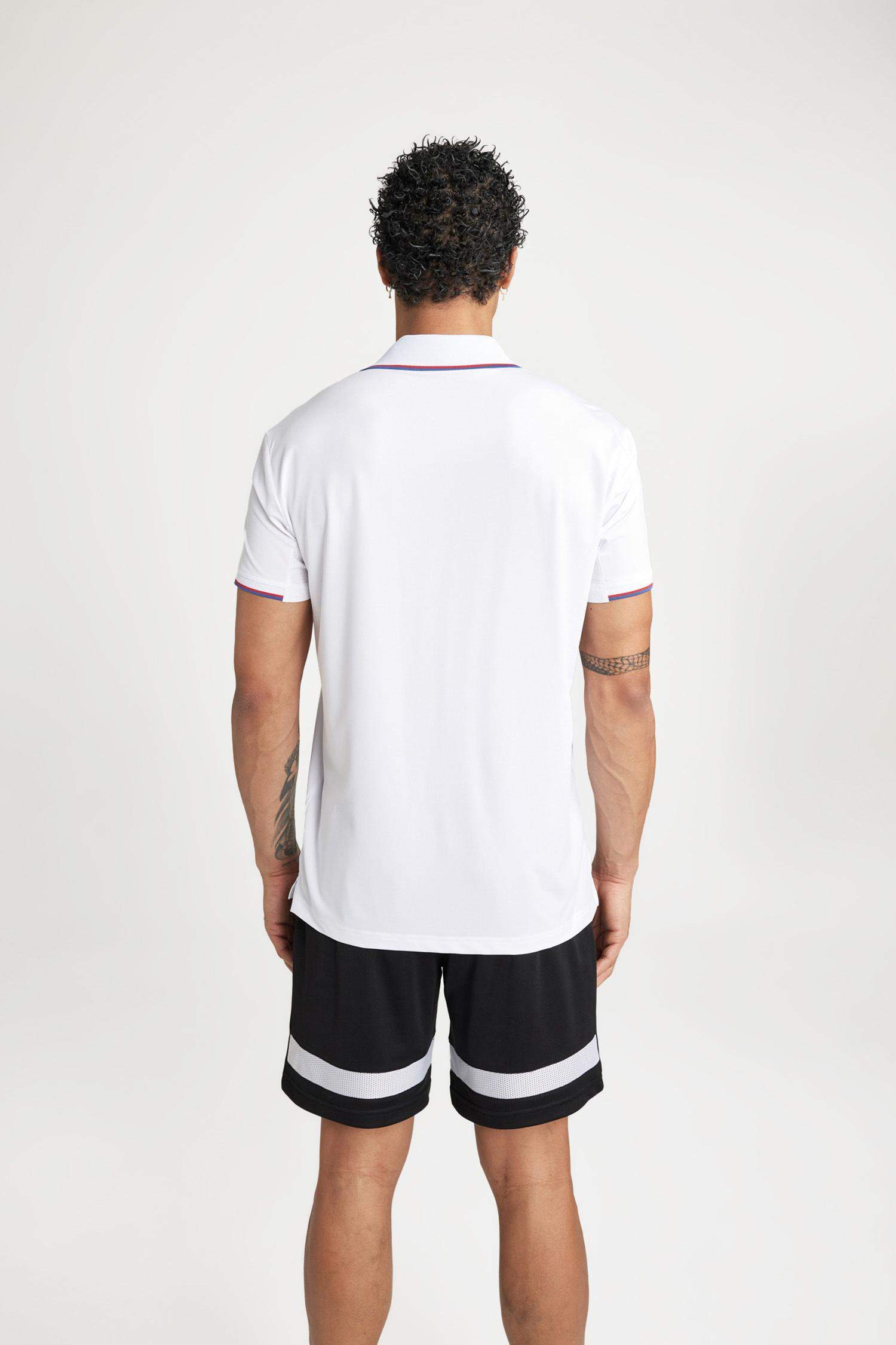 Standard Fit Polo Collar Printed Polo T-Shirt