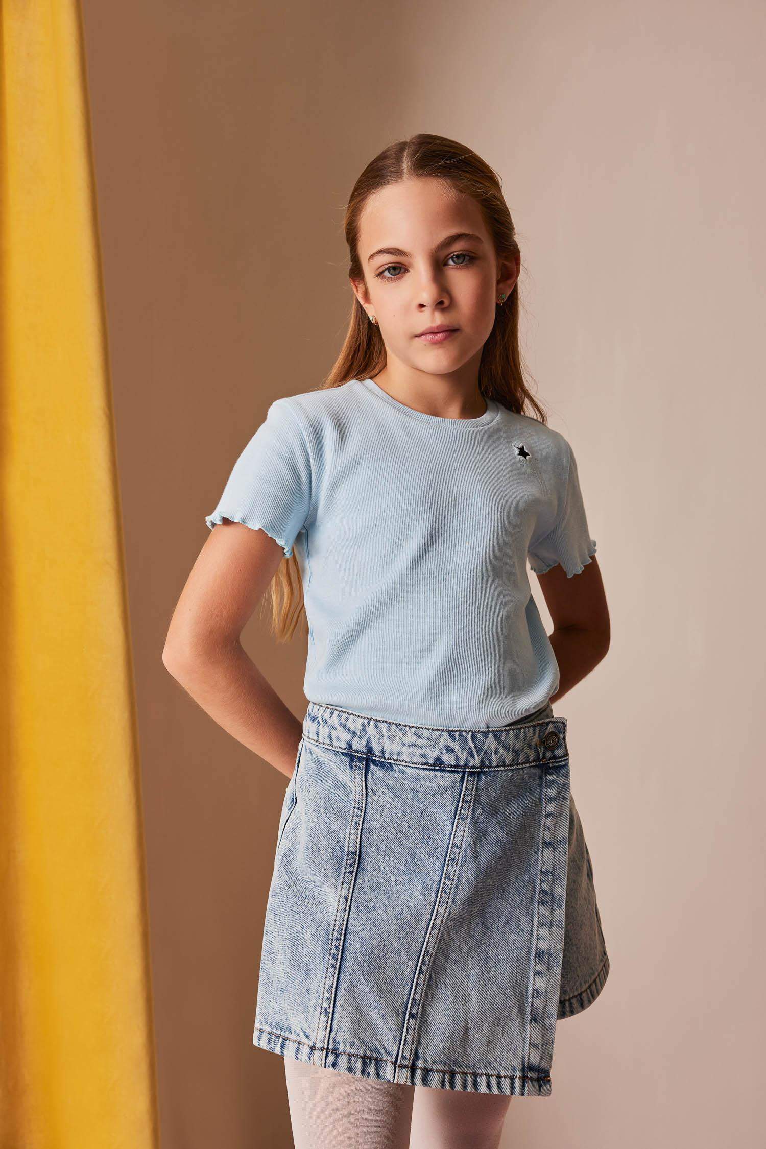 Jupe-short en jean pour fille