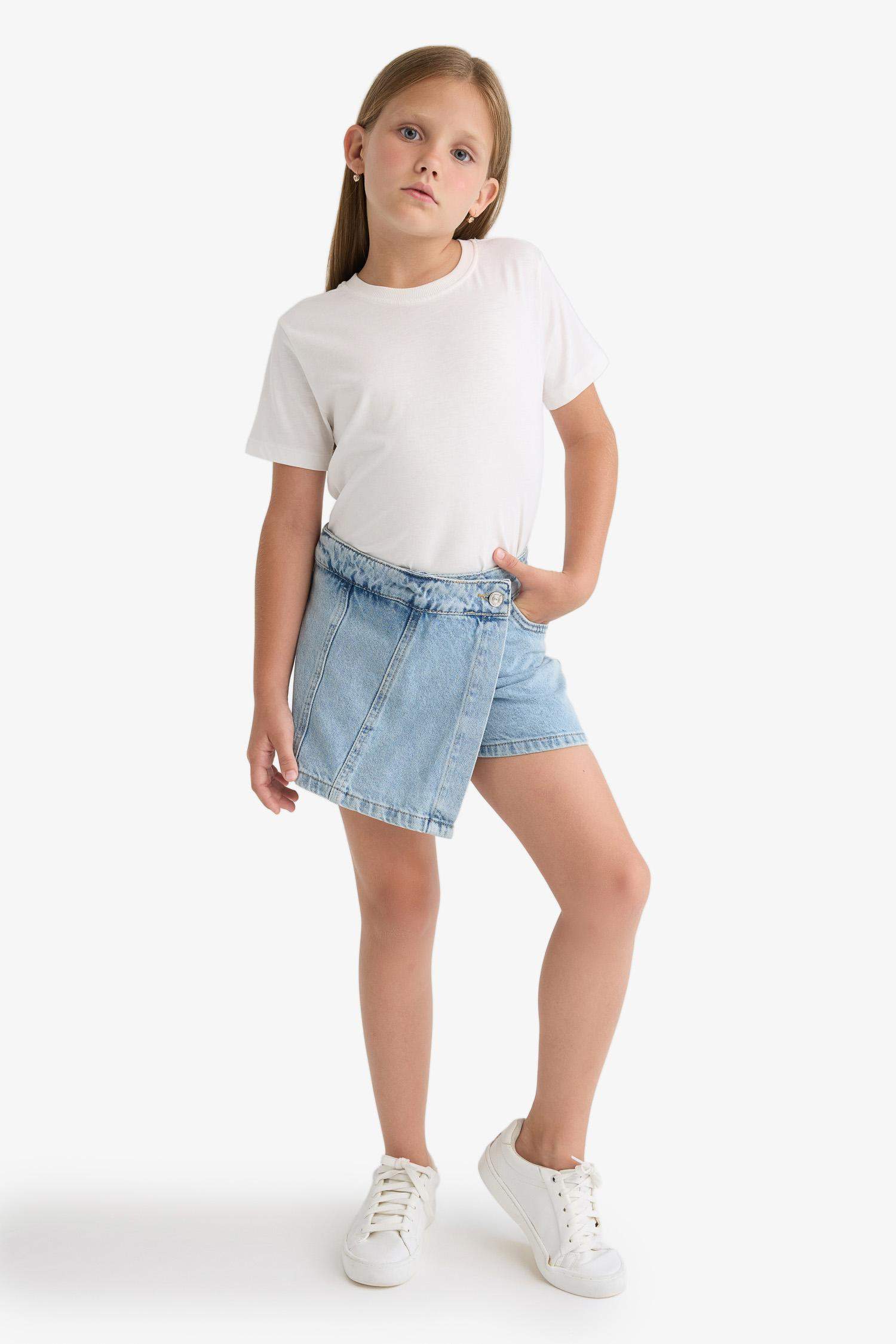 Kız Çocuk Jean Şort Etek