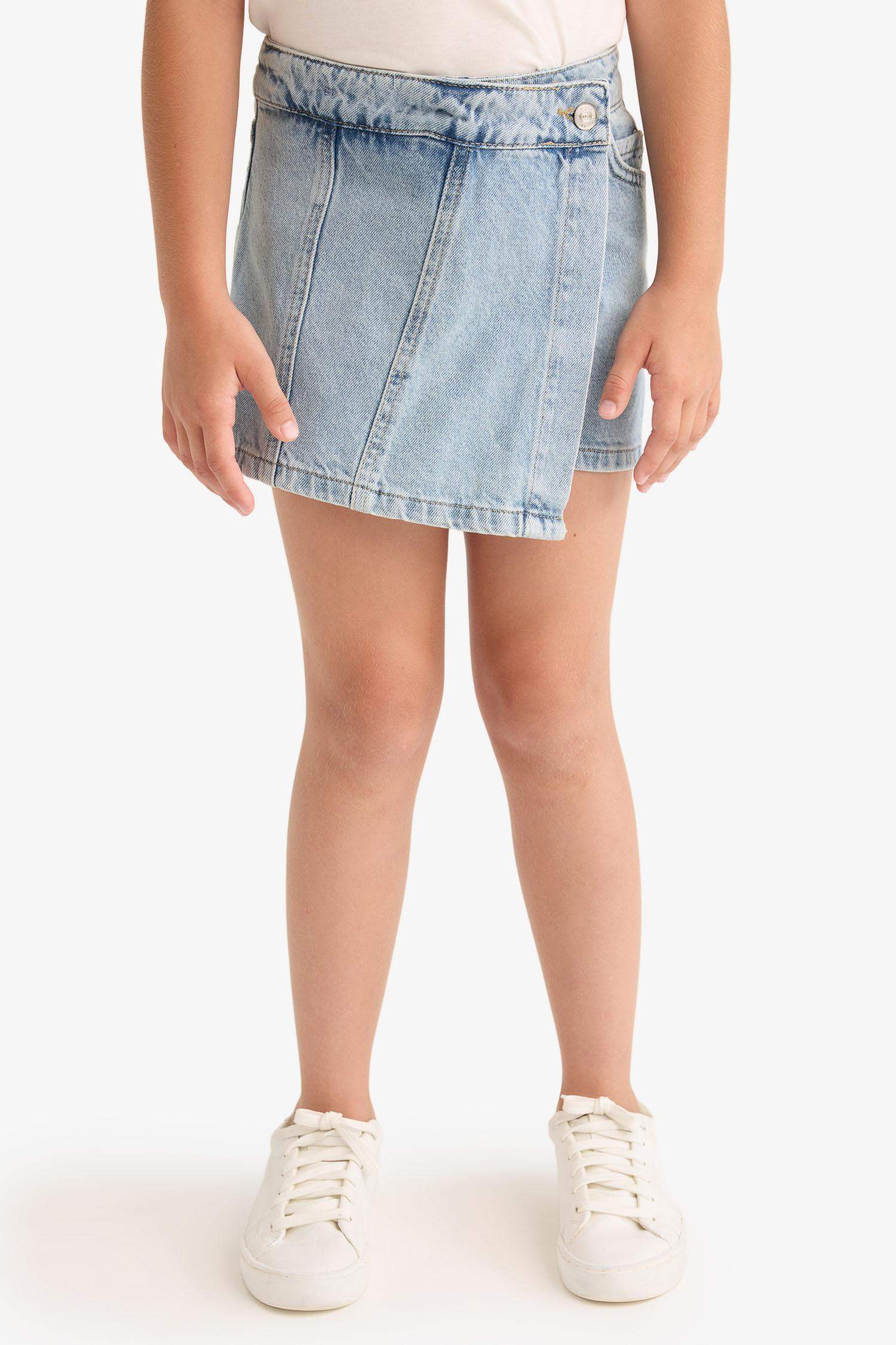 Kız Çocuk Jean Şort Etek