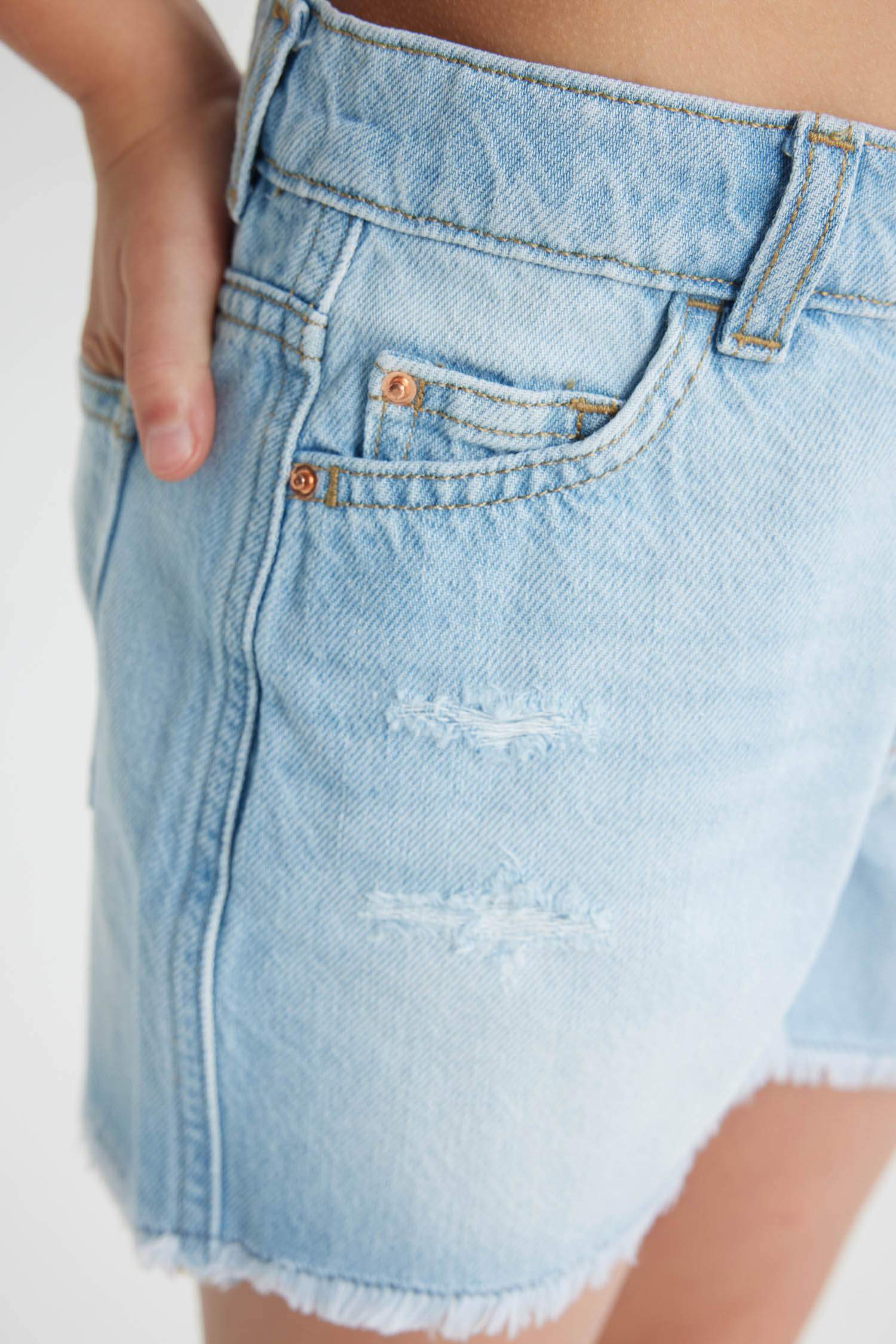 Short Jean pour Fille Avec Détails Déchirés