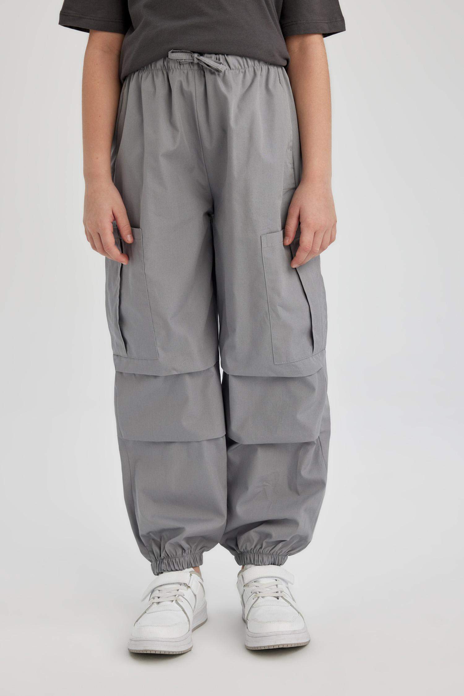 سروال كارجو باراشوت بناتي قطن