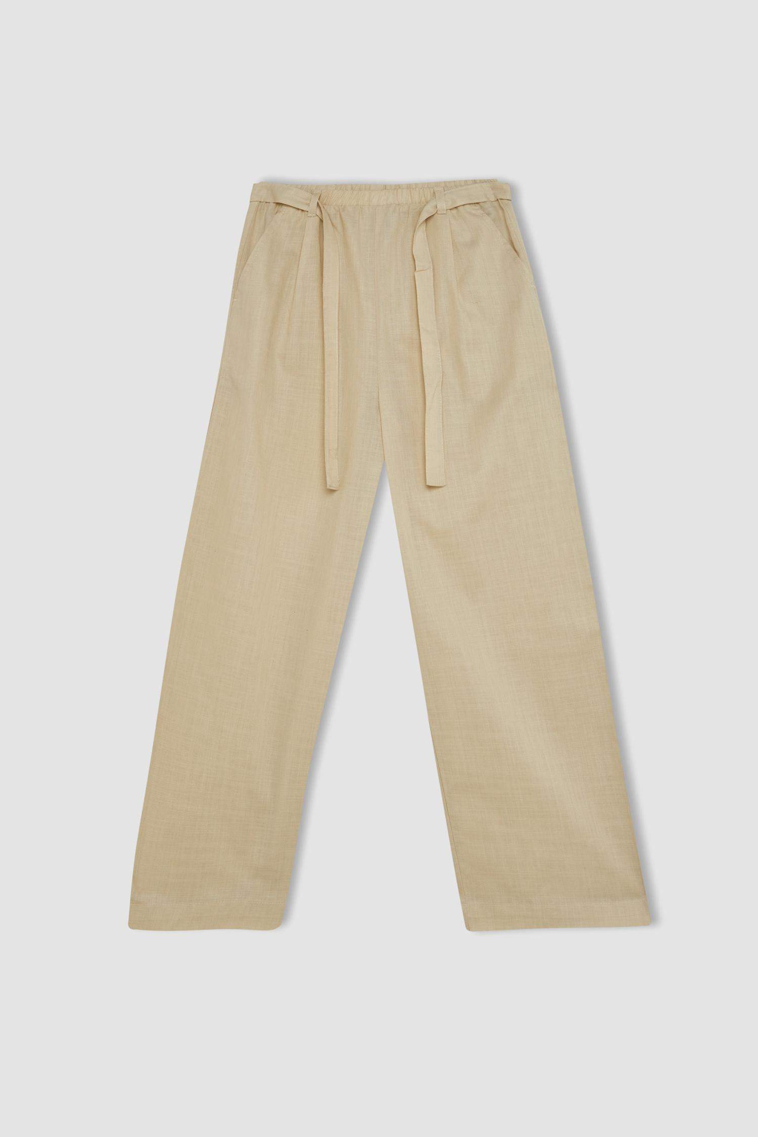 Girl Wide Leg Cotton Trousers