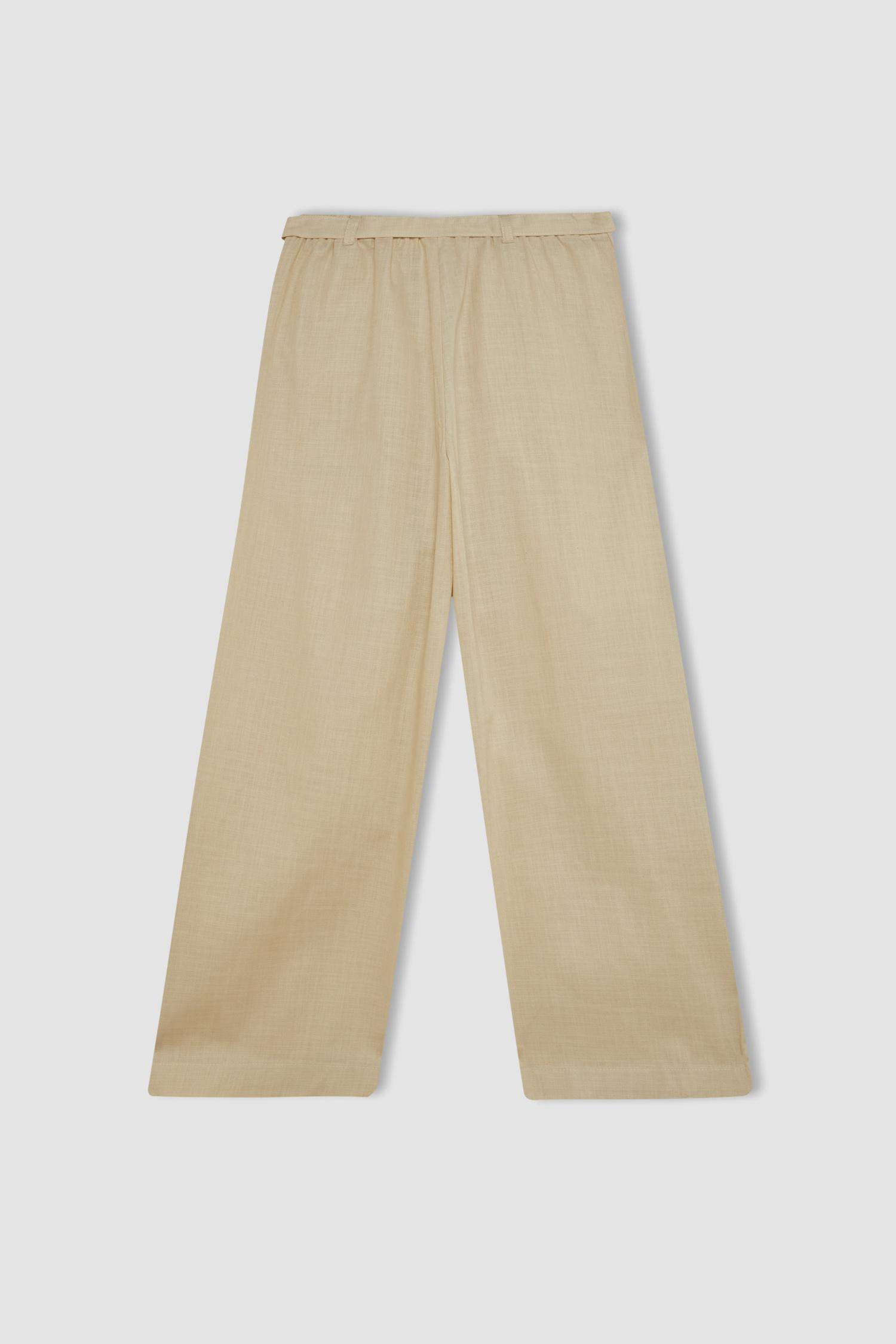 Girl Wide Leg Cotton Trousers