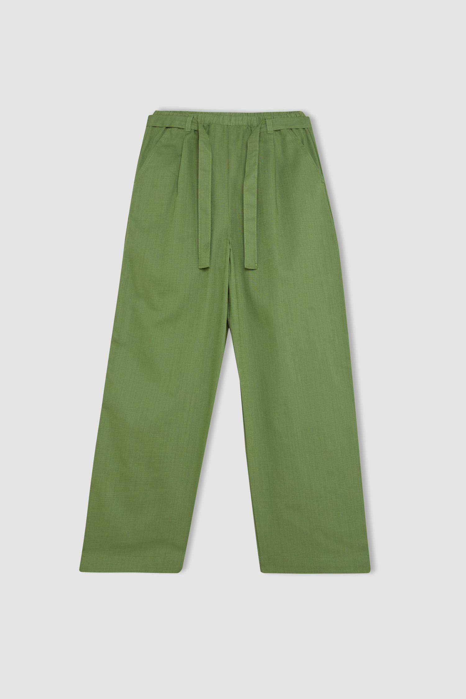 Girl Wide Leg Cotton Trousers
