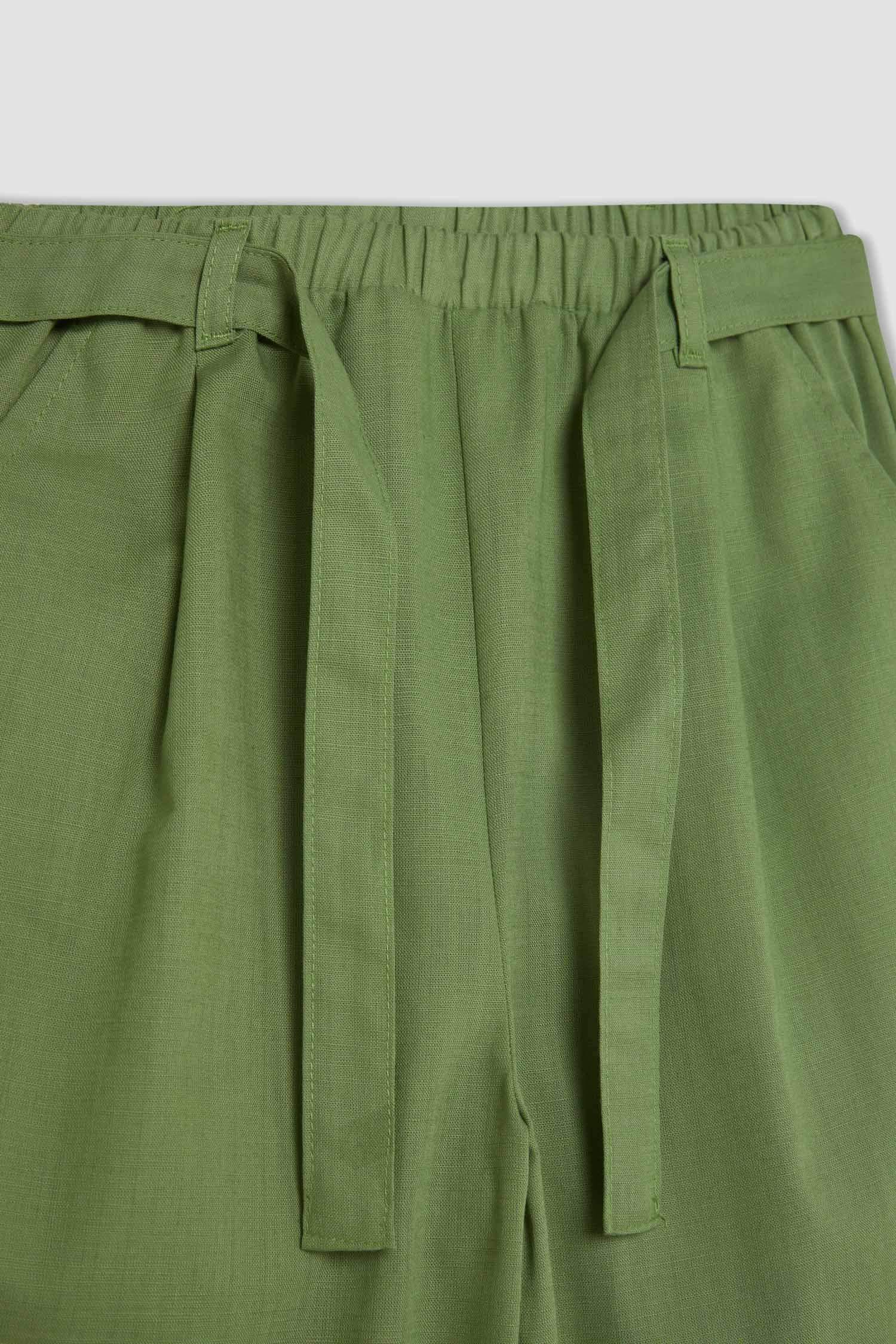 Girl Wide Leg Cotton Trousers