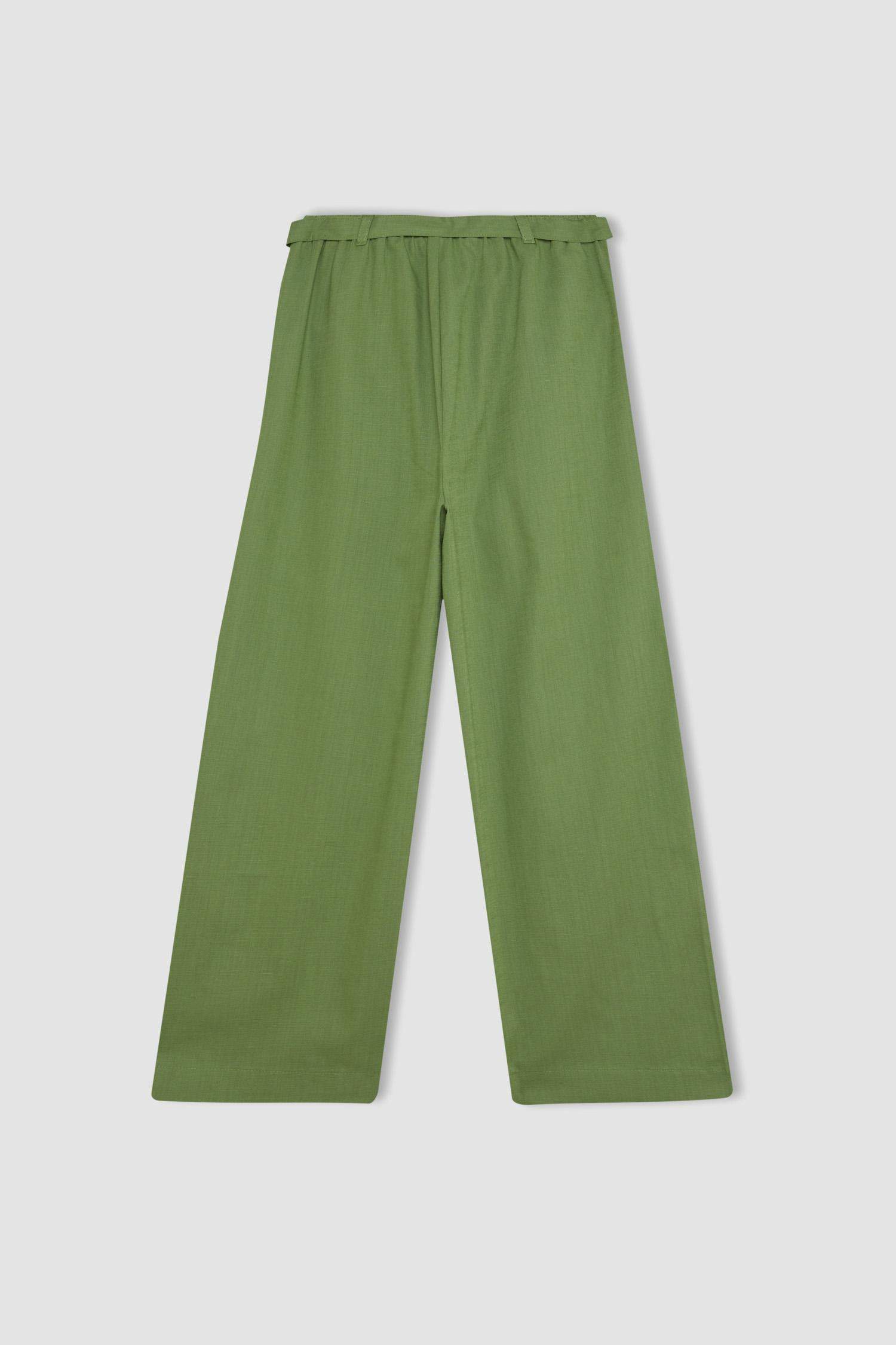 Girl Wide Leg Cotton Trousers