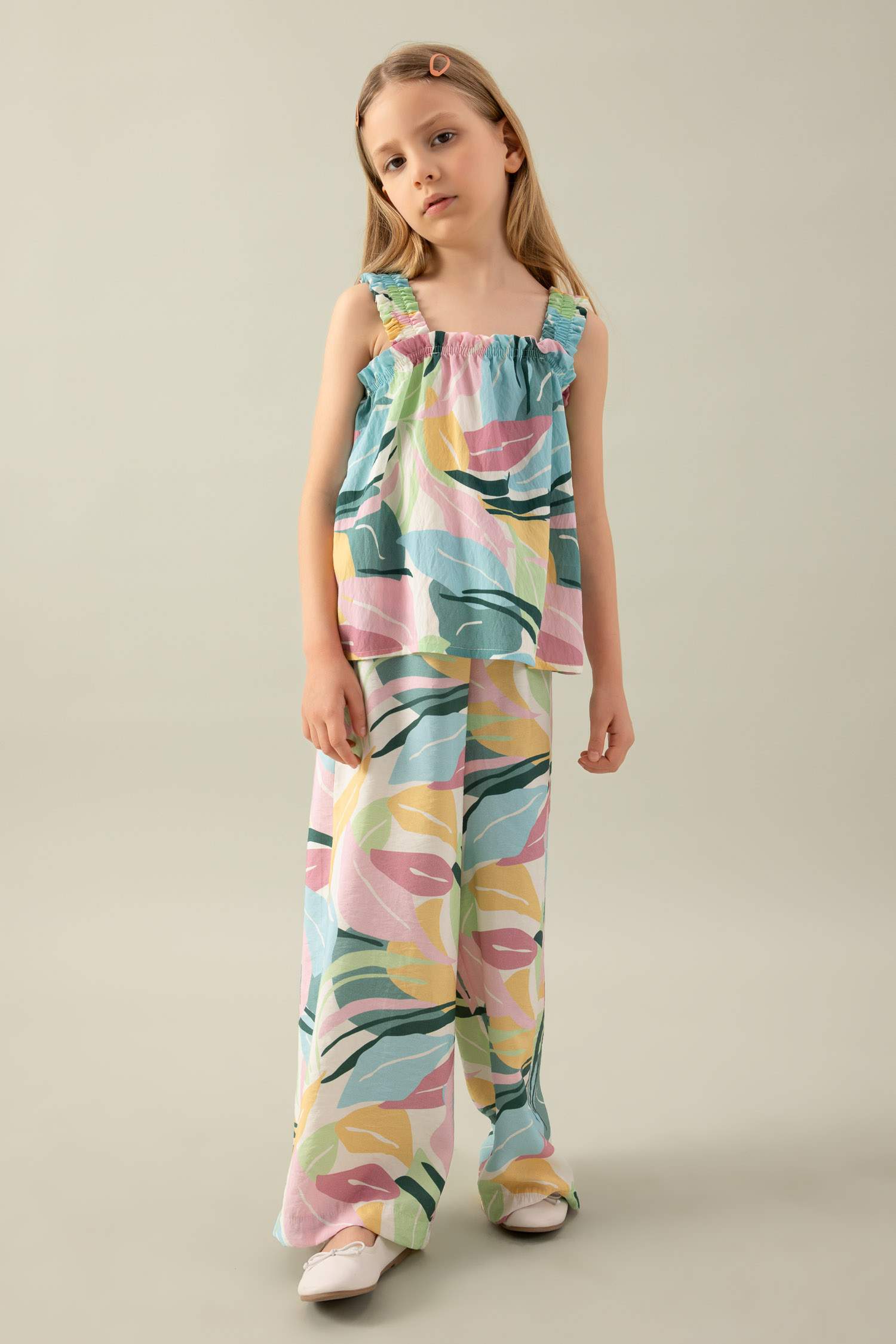 بنطلون وايد ليج برجل واسع بجيب