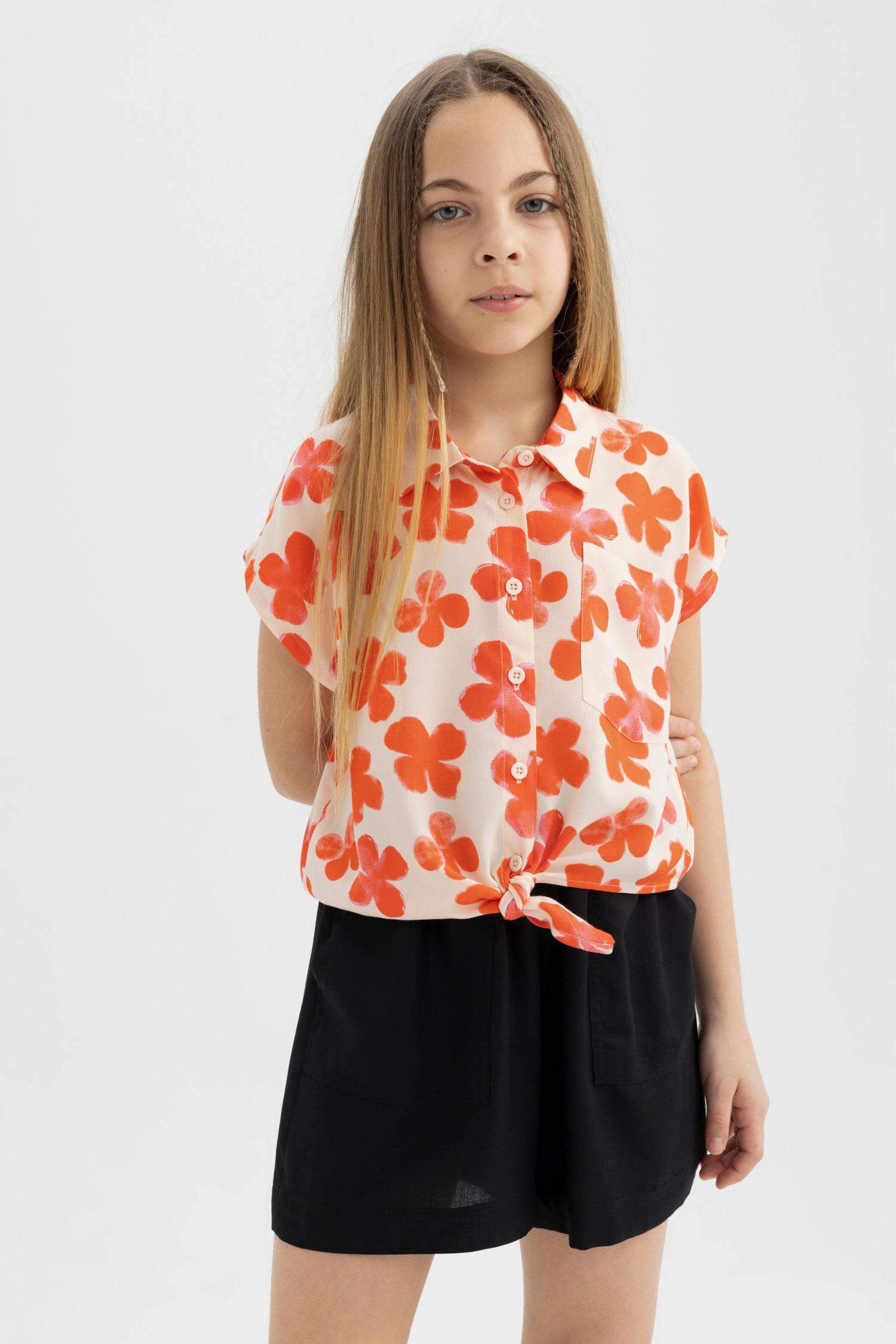 Kız Çocuk Viskon Şort