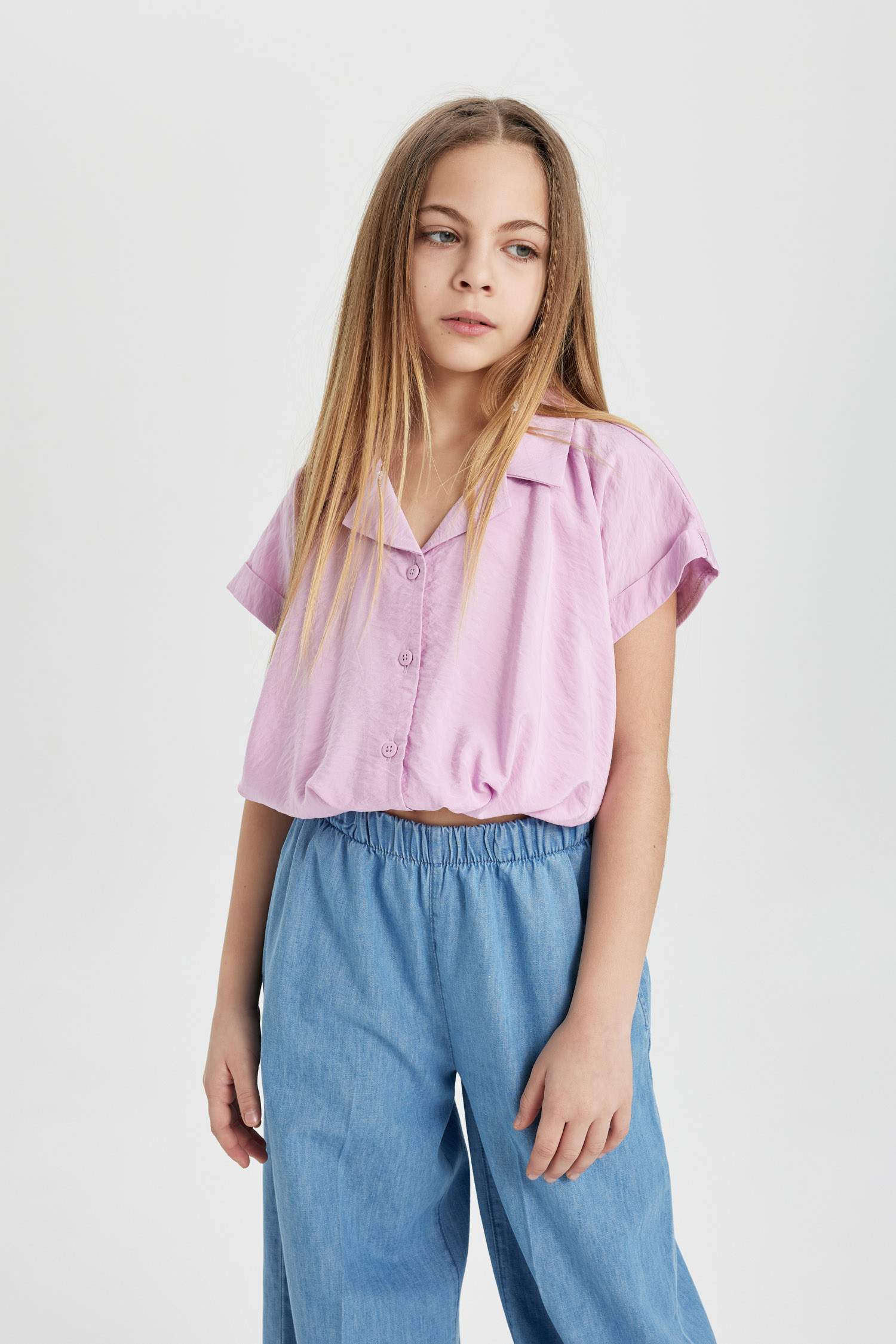 قميص كروب بناتي نص كم