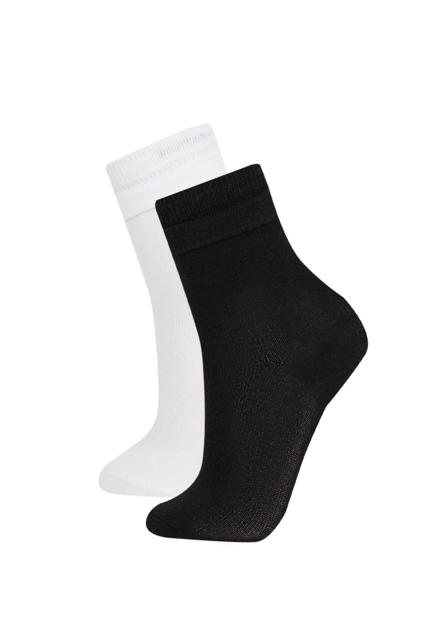 Носки из хлопка для девочек, 2 пары, Школьная коллекция