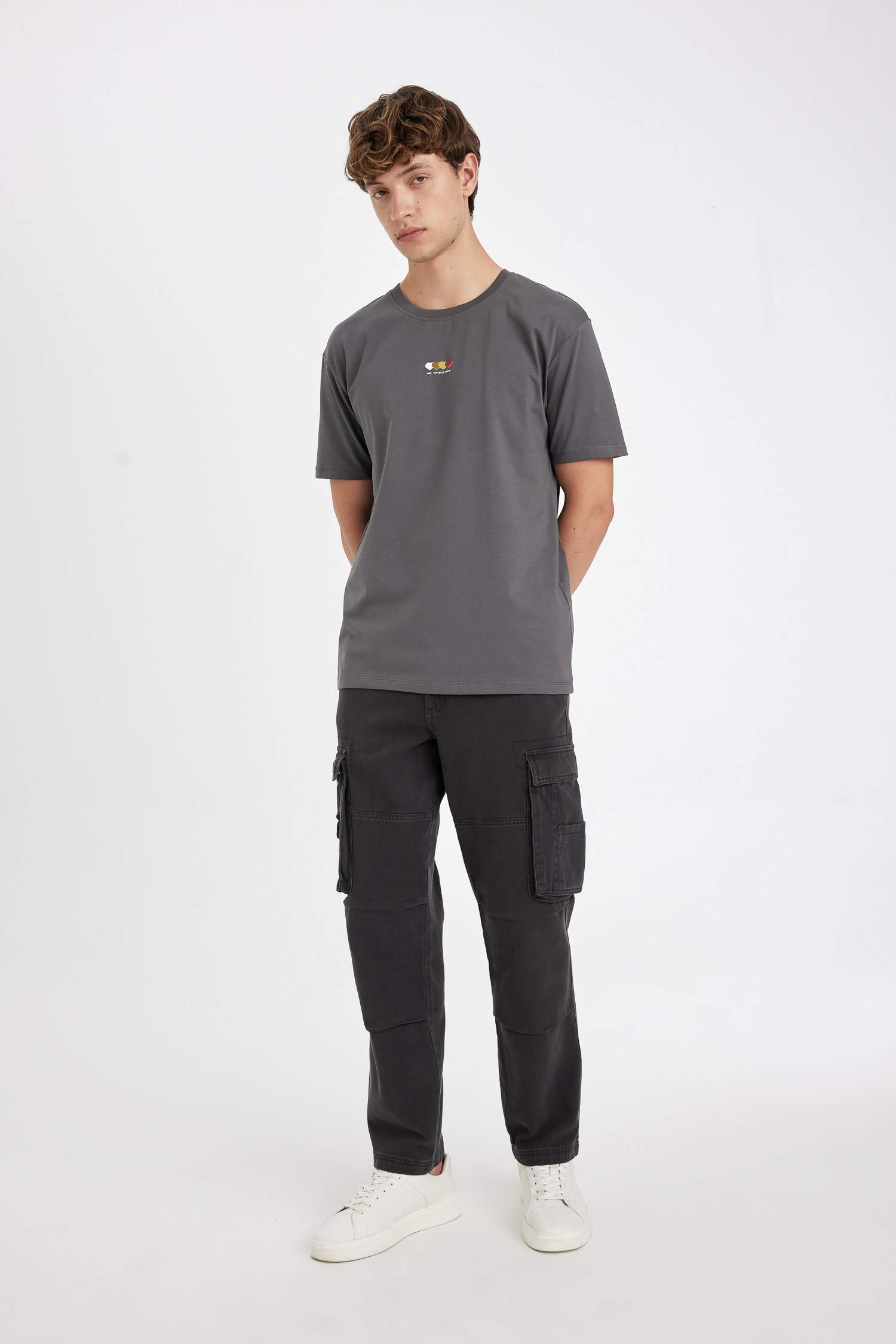 Regular Fit Crew Neck Printed Short Sleeve T-Shirt