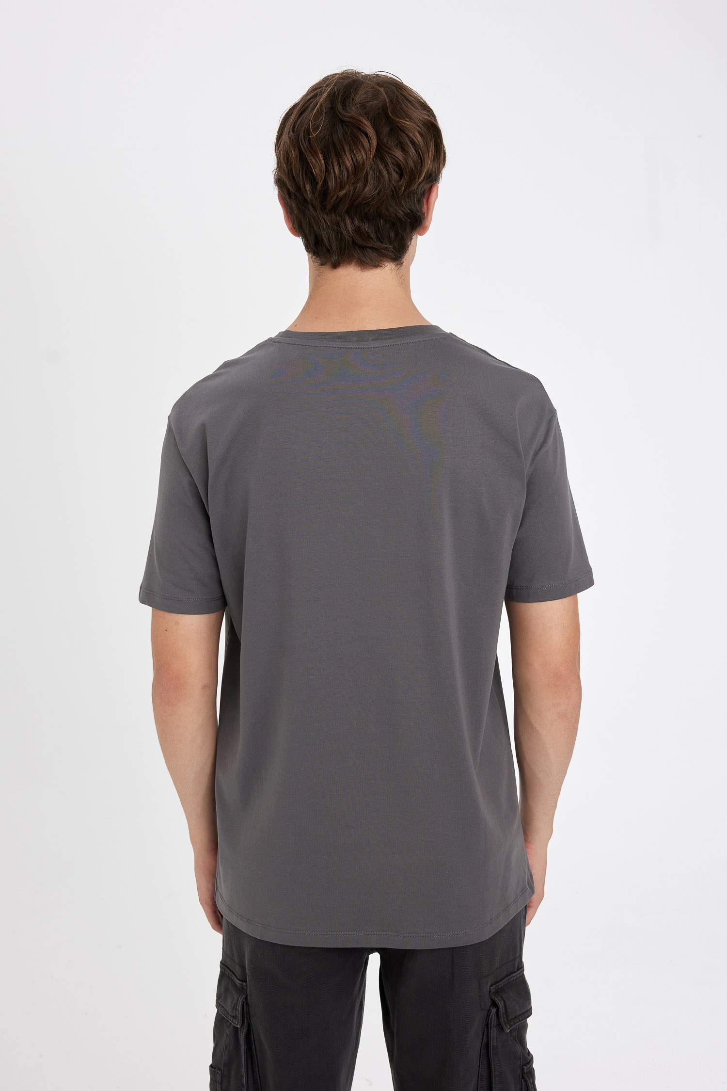 Regular Fit Crew Neck Printed Short Sleeve T-Shirt