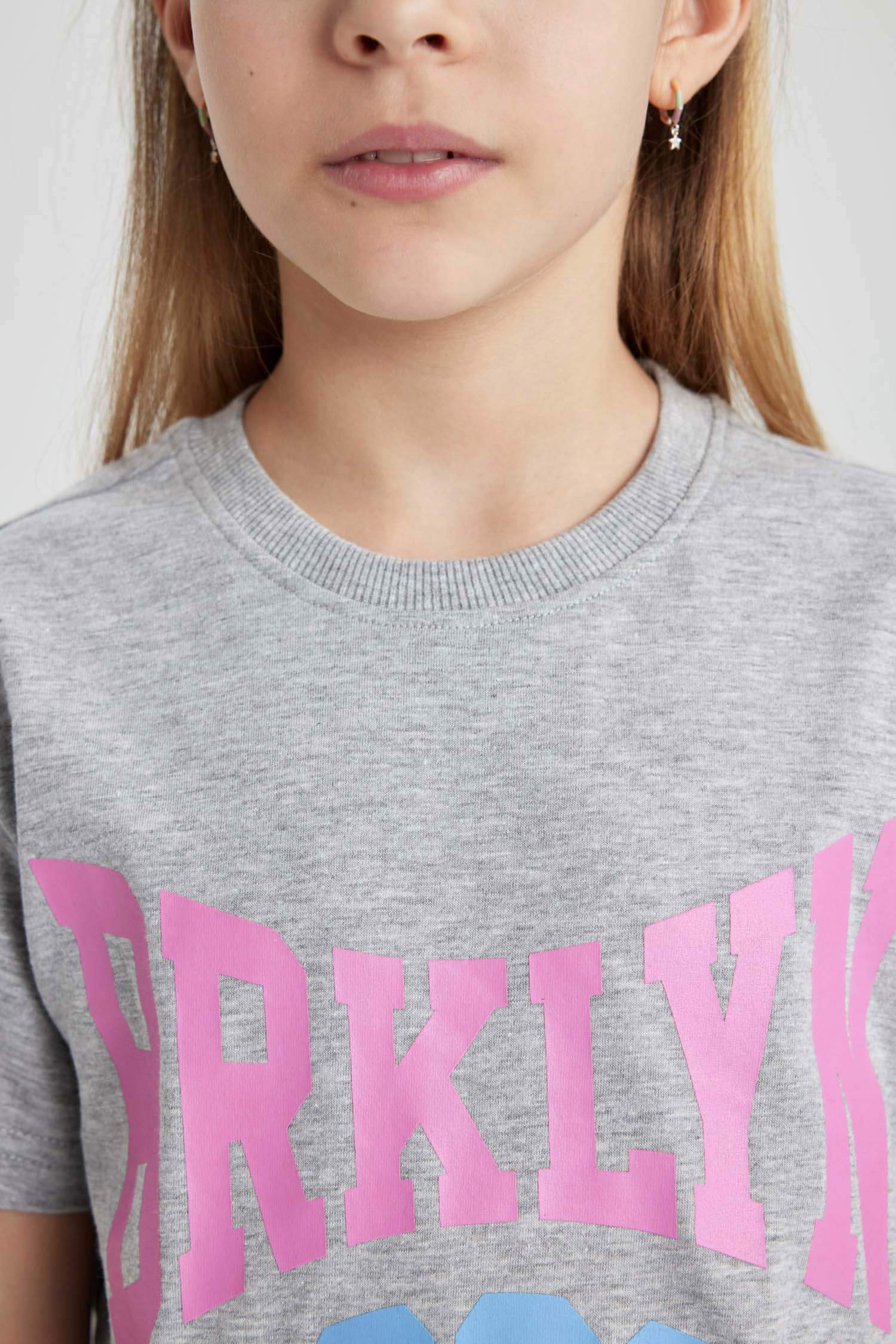 Girl Slogan Printed Short Sleeve T-Shirt