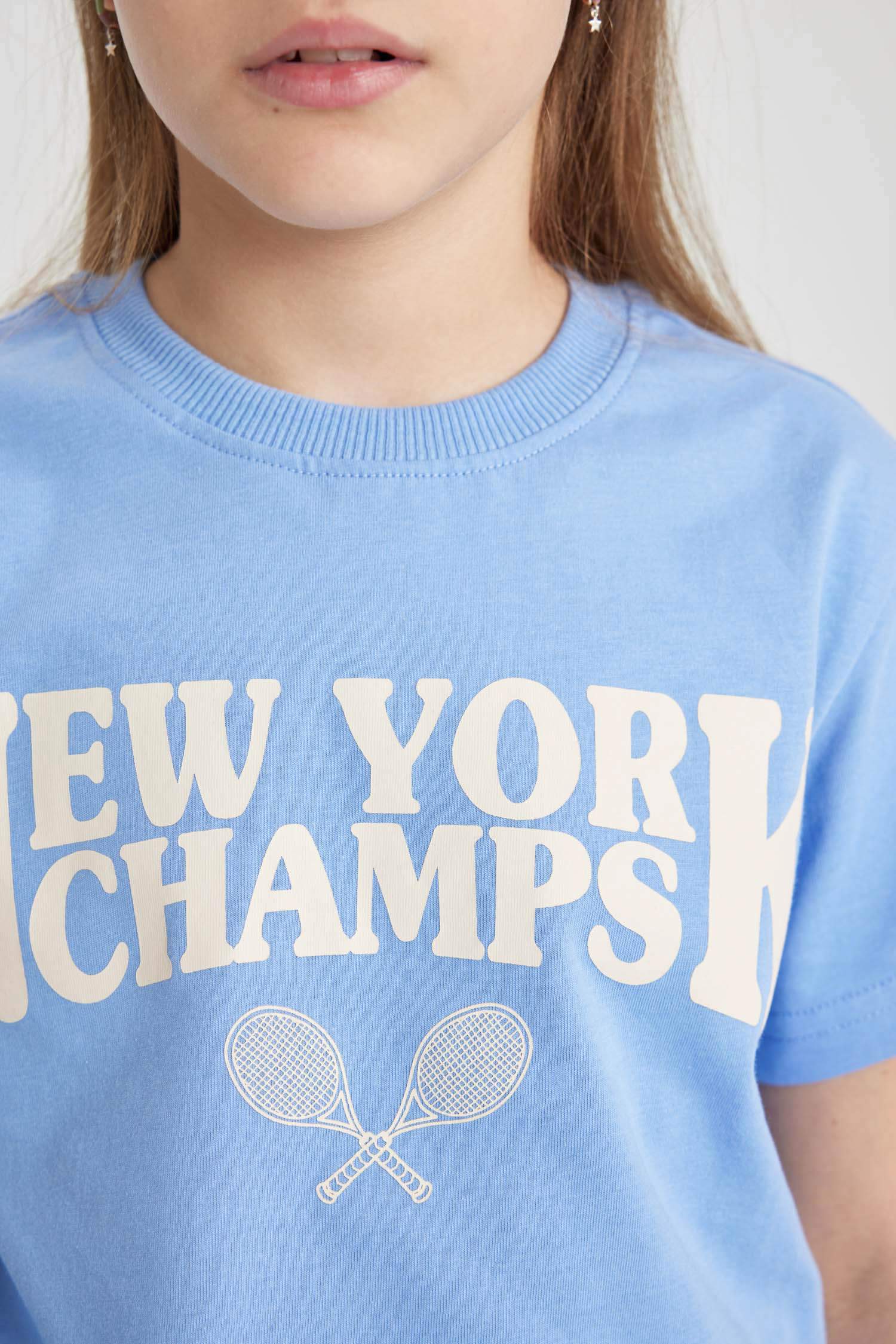 Girl Printed Short Sleeve T-Shirt