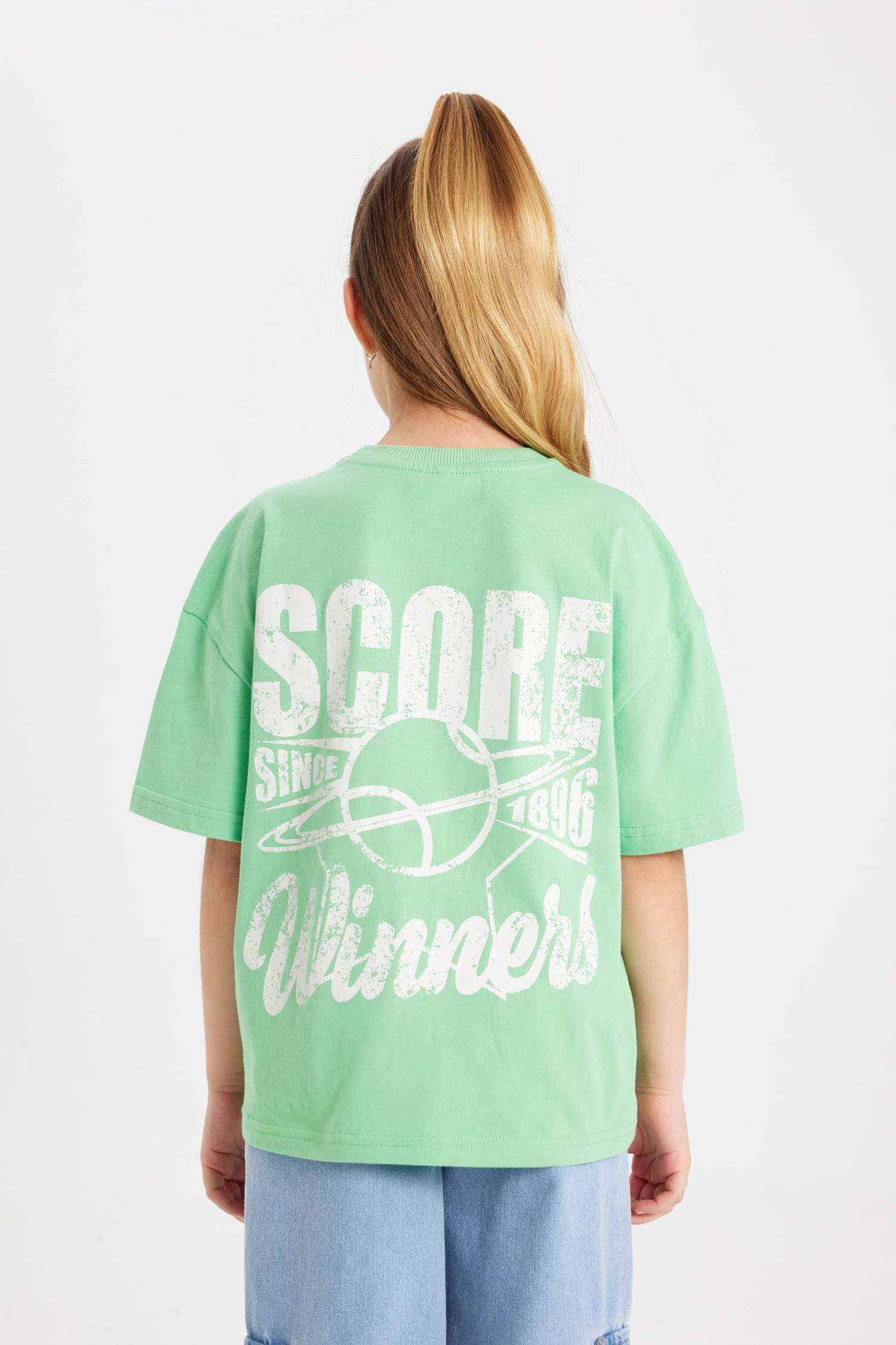 Girl Relax Fit Printed Short Sleeve T-Shirt