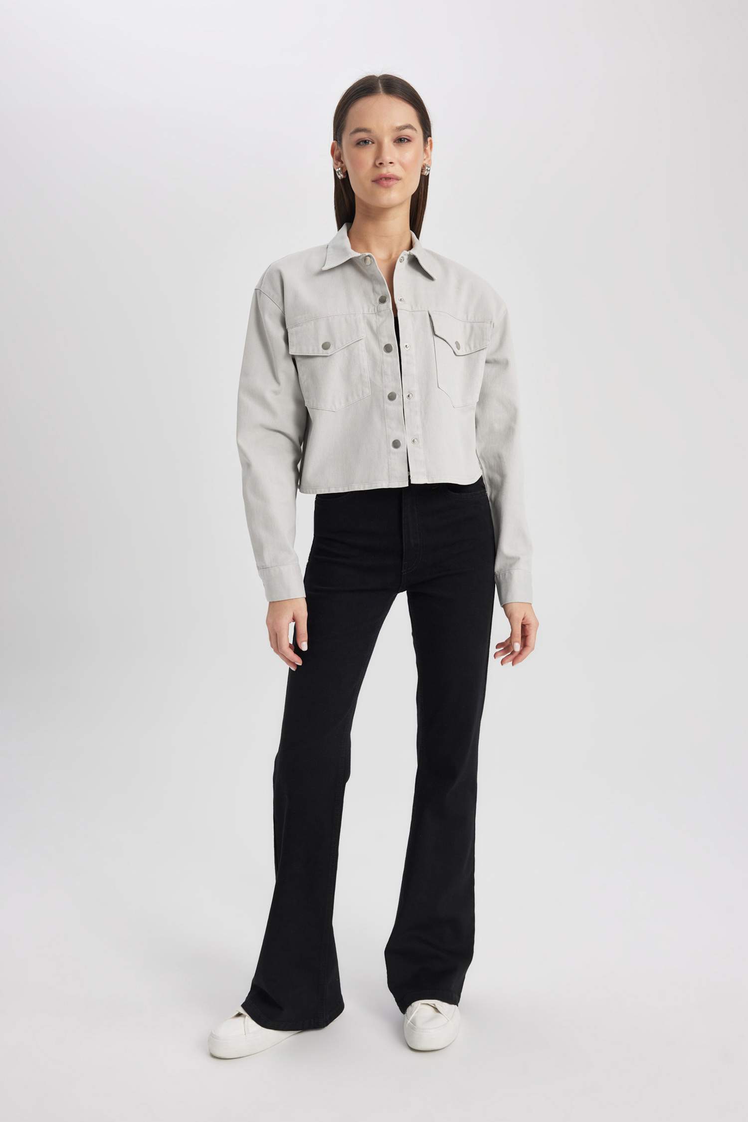 Рубашка оверсайз из габардина