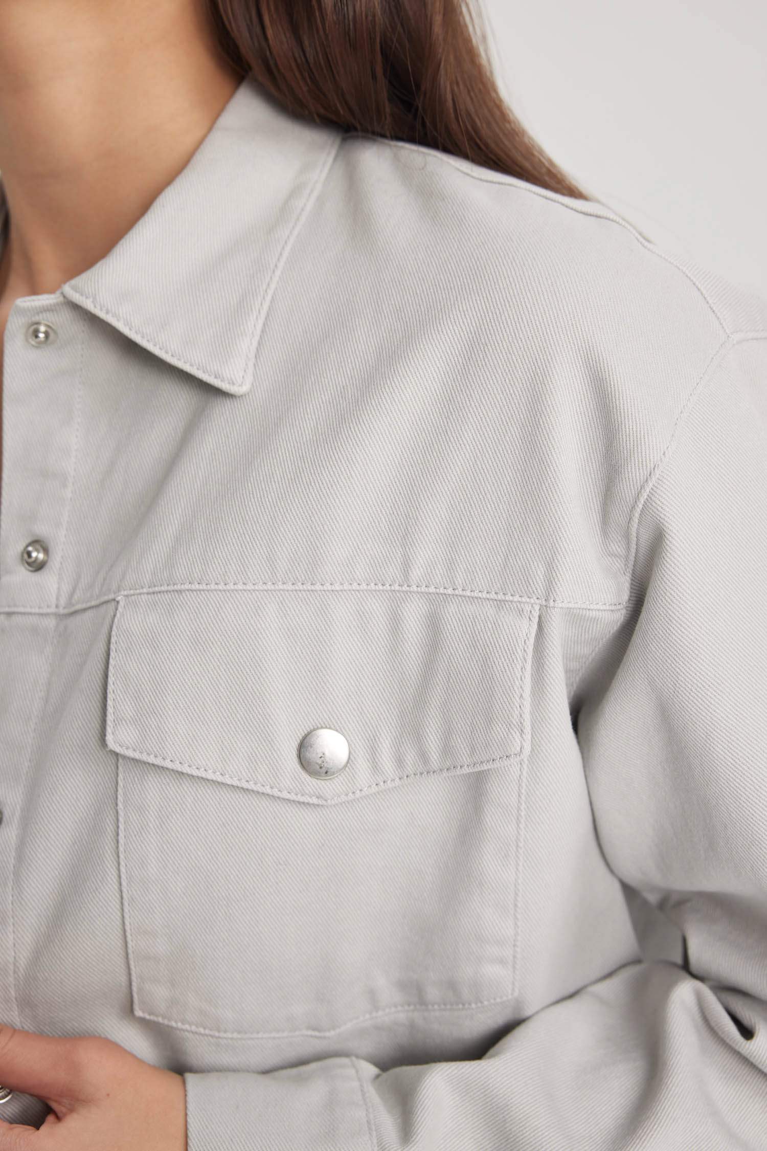 Рубашка оверсайз из габардина