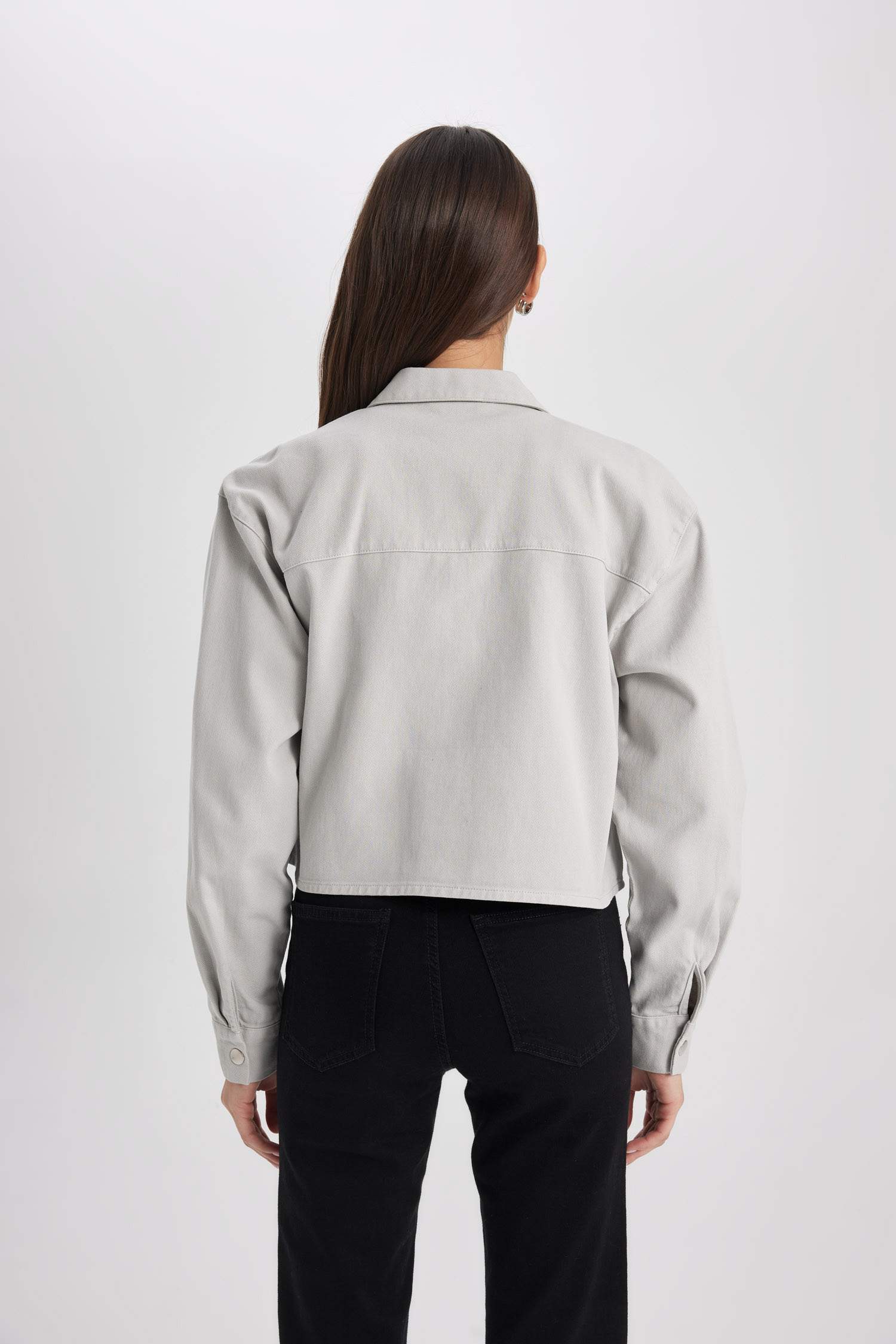 Рубашка оверсайз из габардина