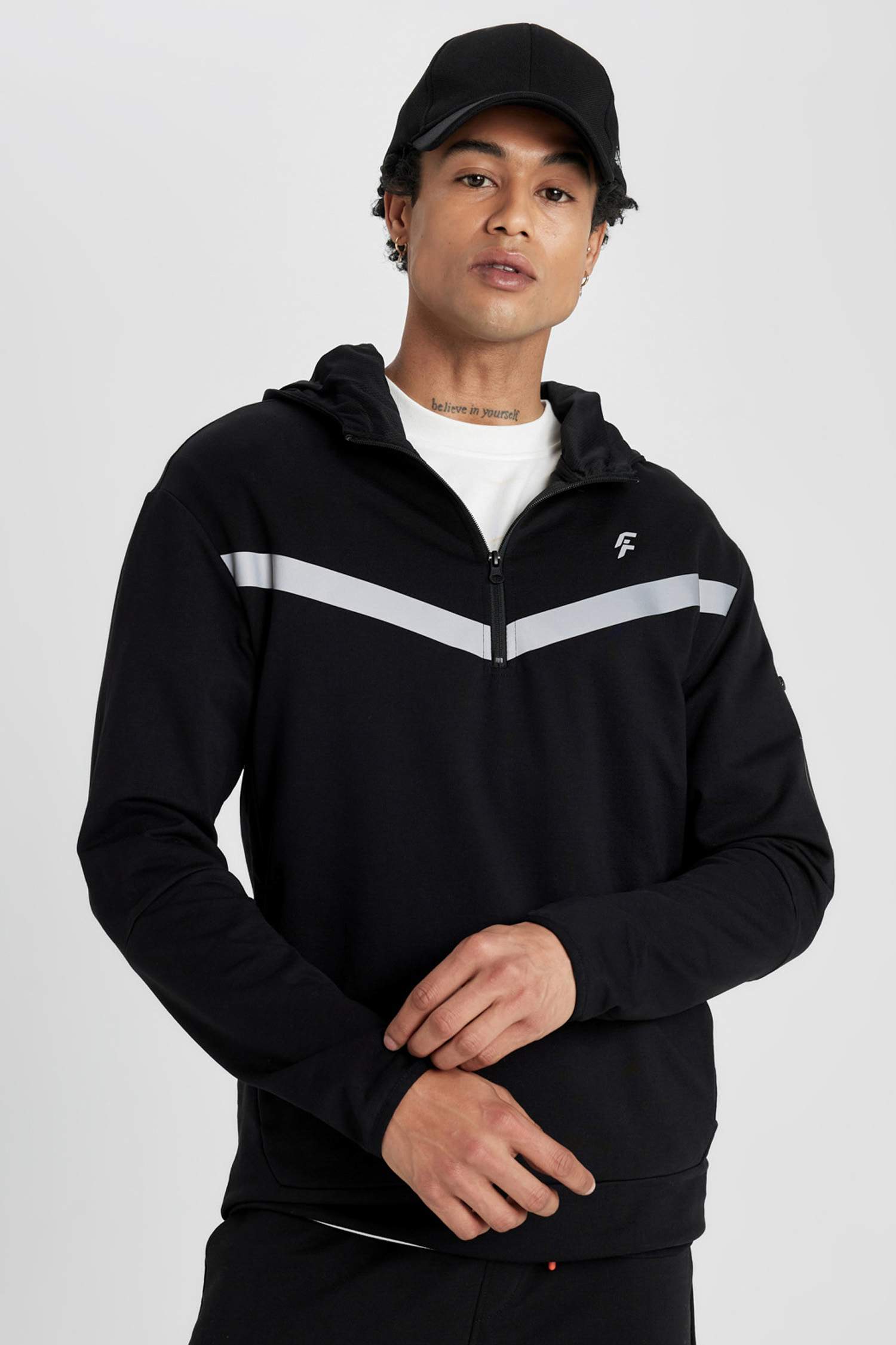 DeFactoFit Standard Fit Hooded Sweatshirt