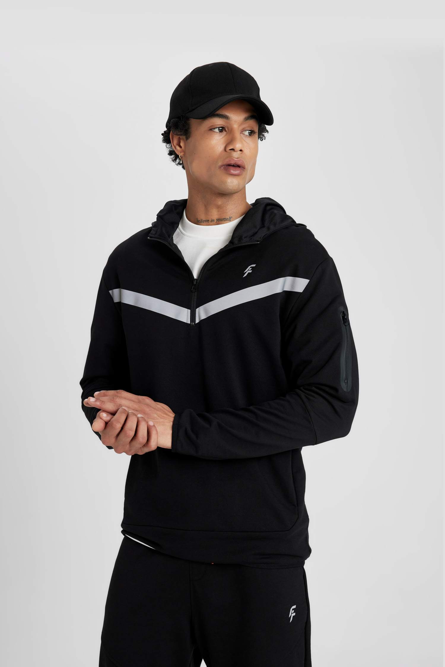 DeFactoFit Standard Fit Hooded Sweatshirt