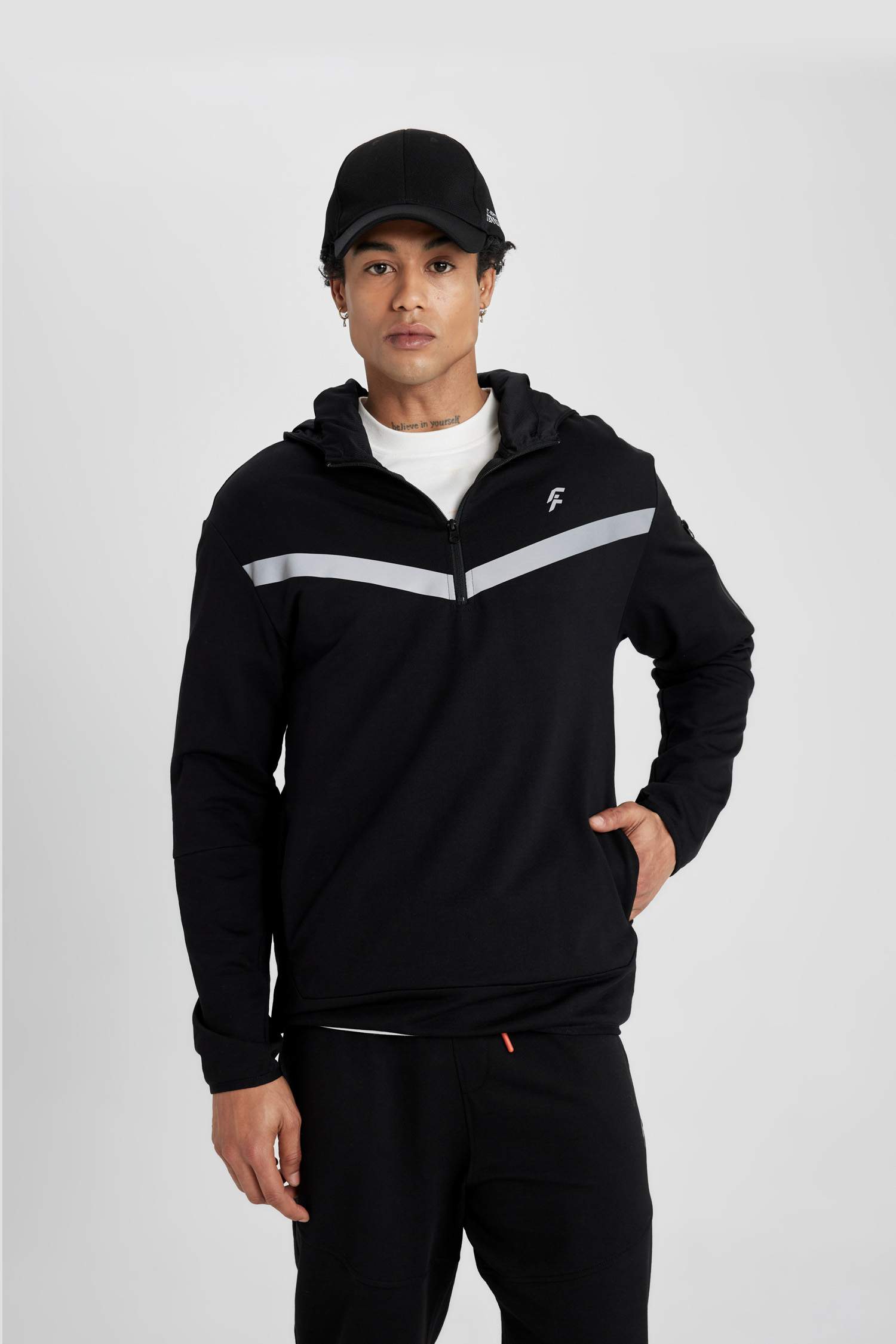 DeFactoFit Standard Fit Hooded Sweatshirt