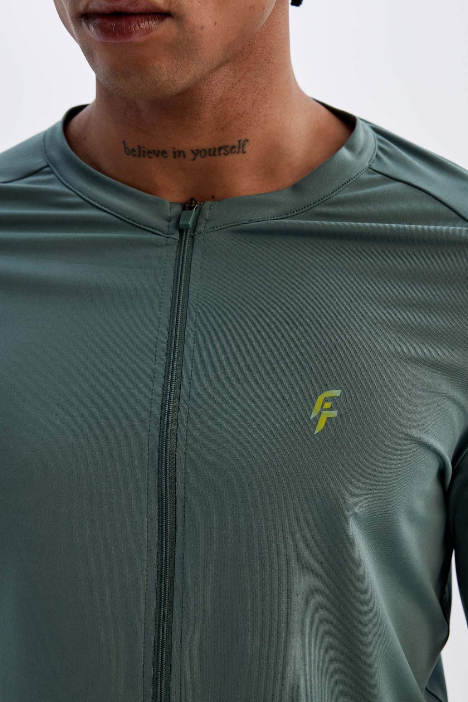 DeFactoFit Slim Fit High Collar Heavy Fabric T-Shirt