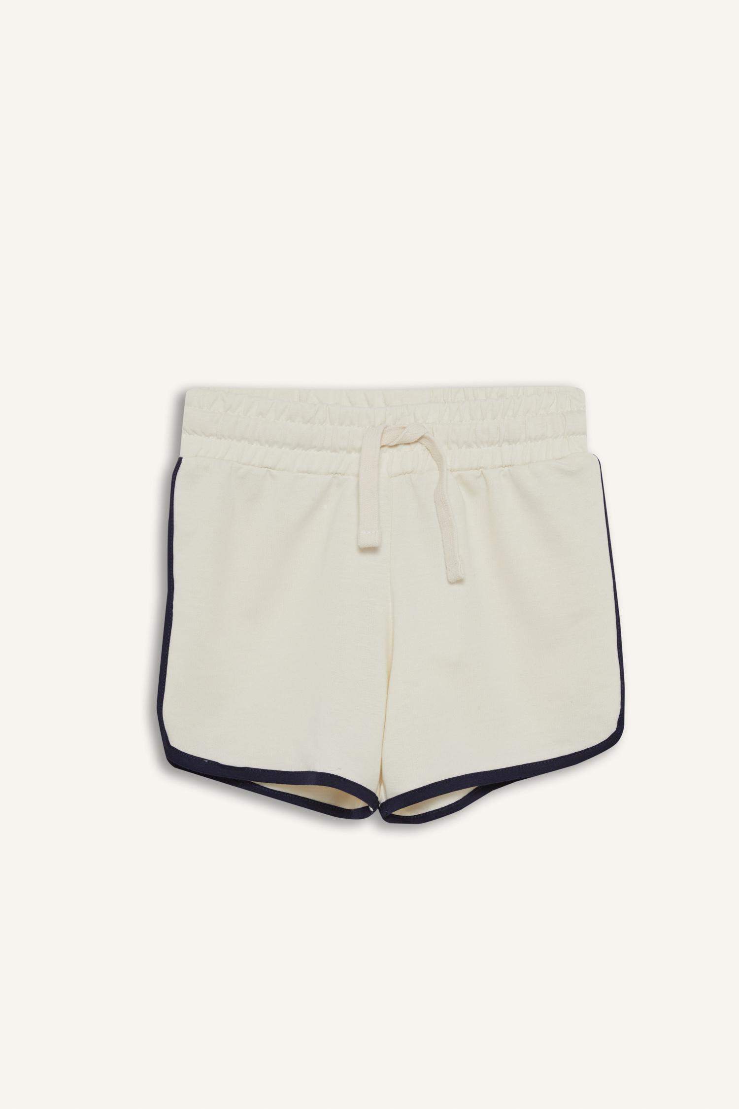 Kız Çocuk Beli Lastikli Basic Düz Şort