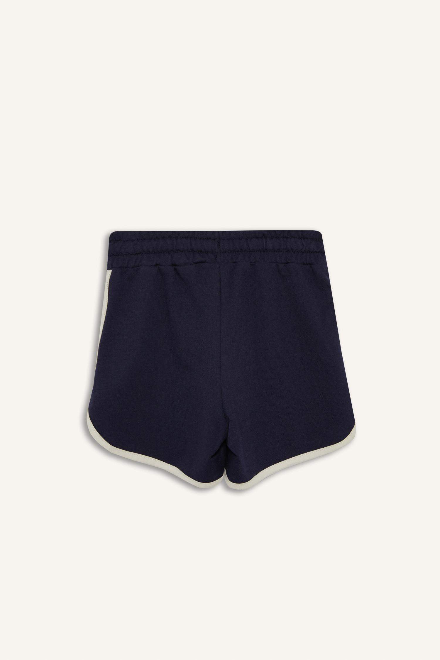 Kız Çocuk Beli Lastikli Basic Düz Şort