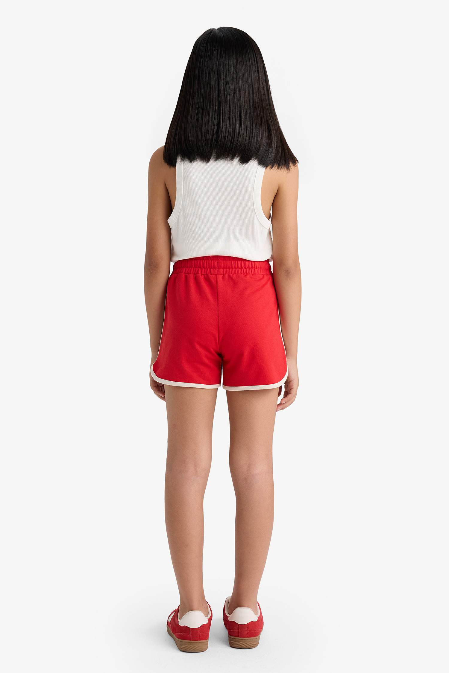 Girl Elastic Waist Basic Shorts